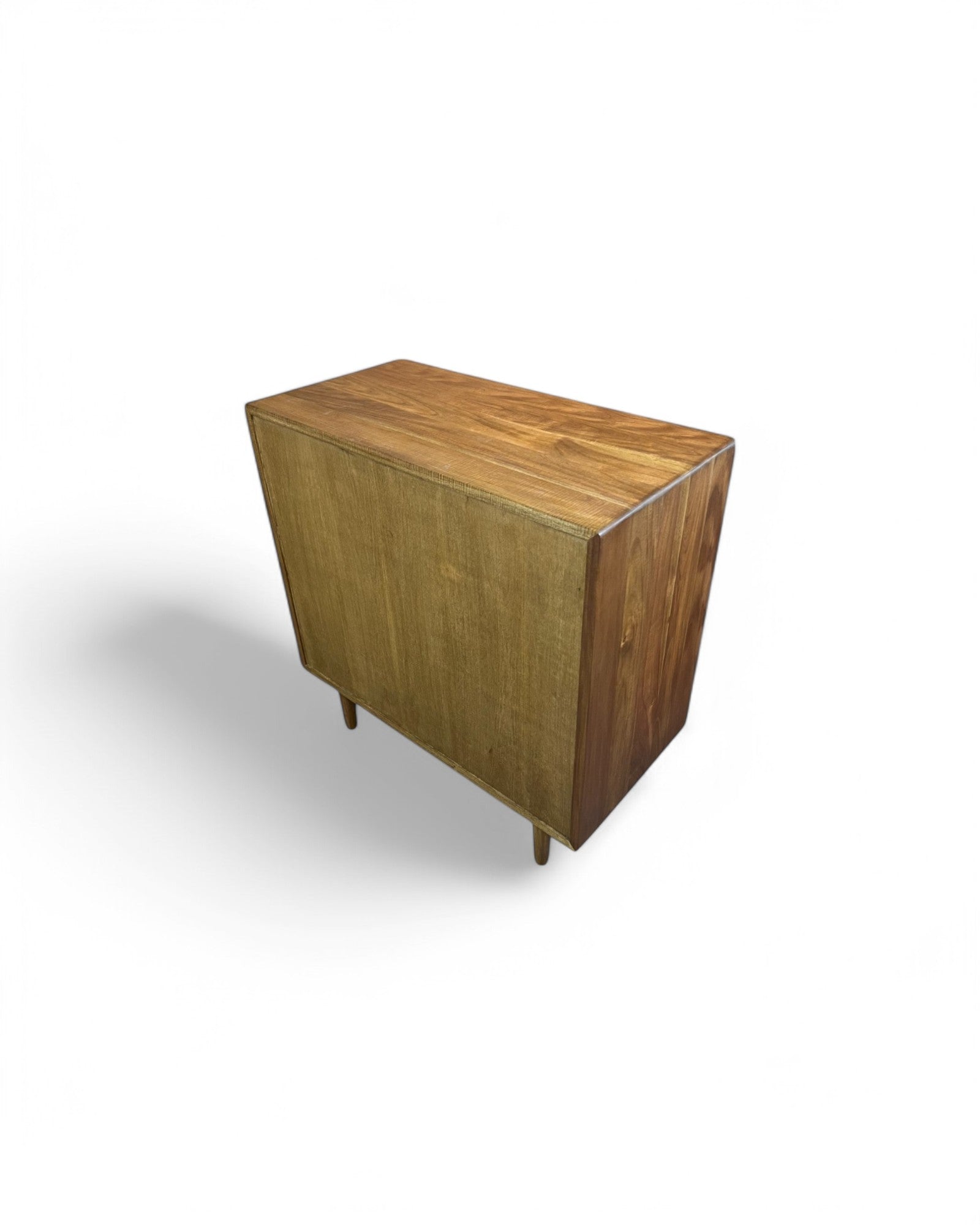 Sadao Wood Diamond Weave Rattan Low Sideboard