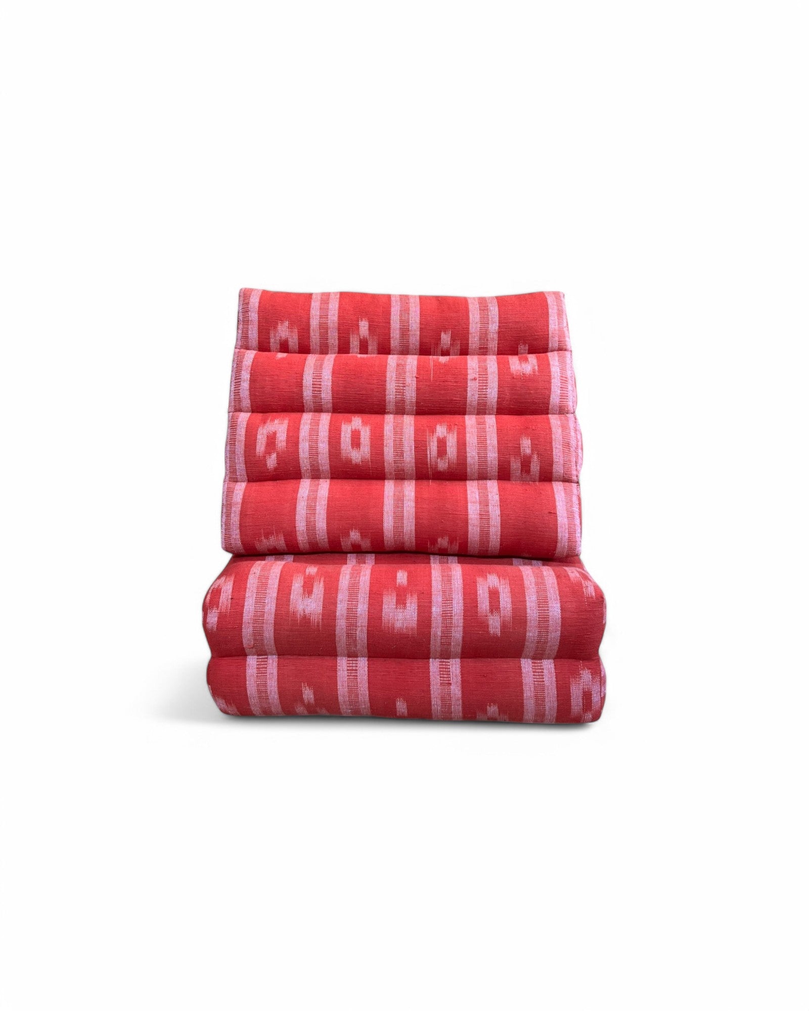 Red & White Thai Weave Pattern Triangle Cushion