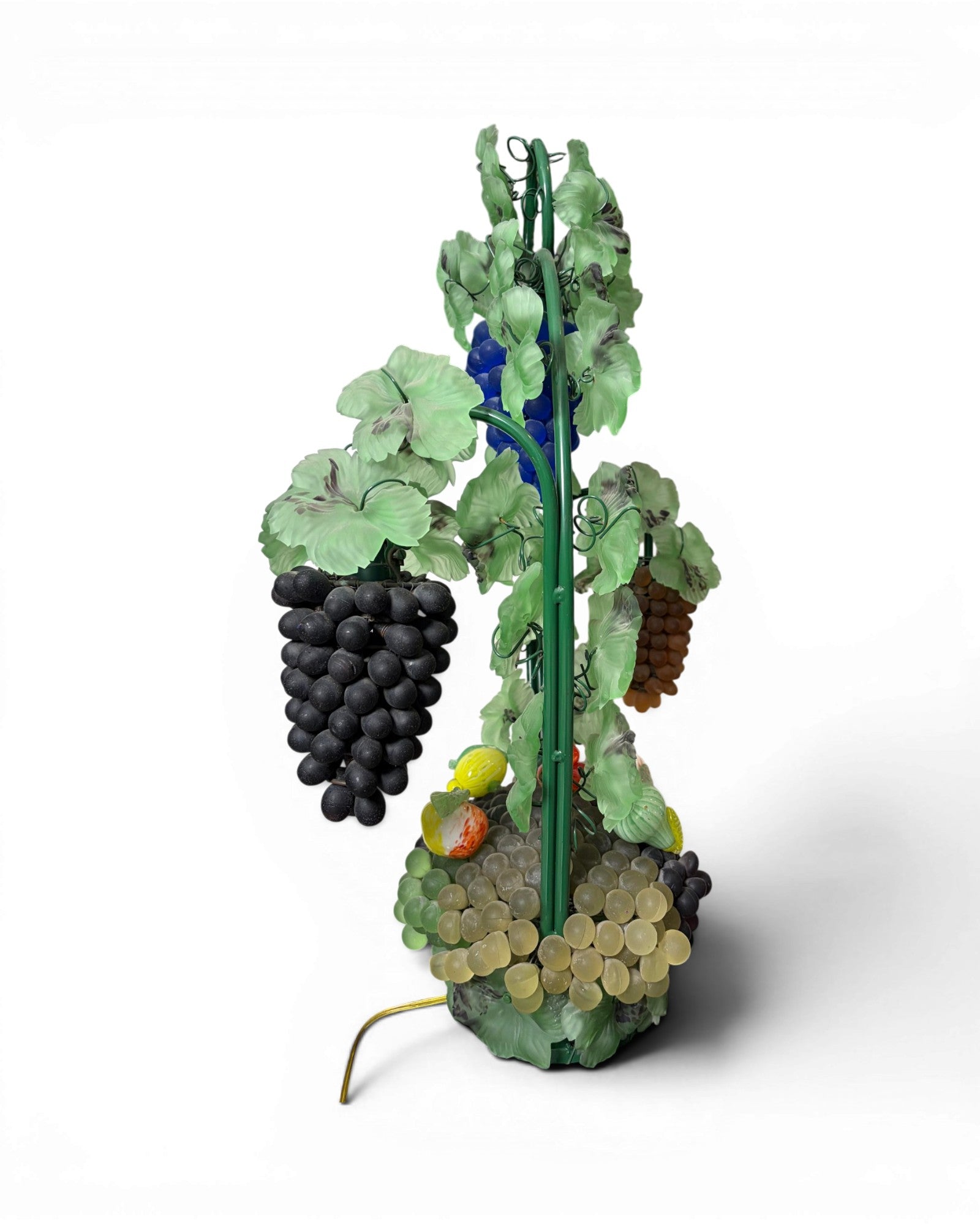 Vintage Murano Glass Fruit Basket Lamp