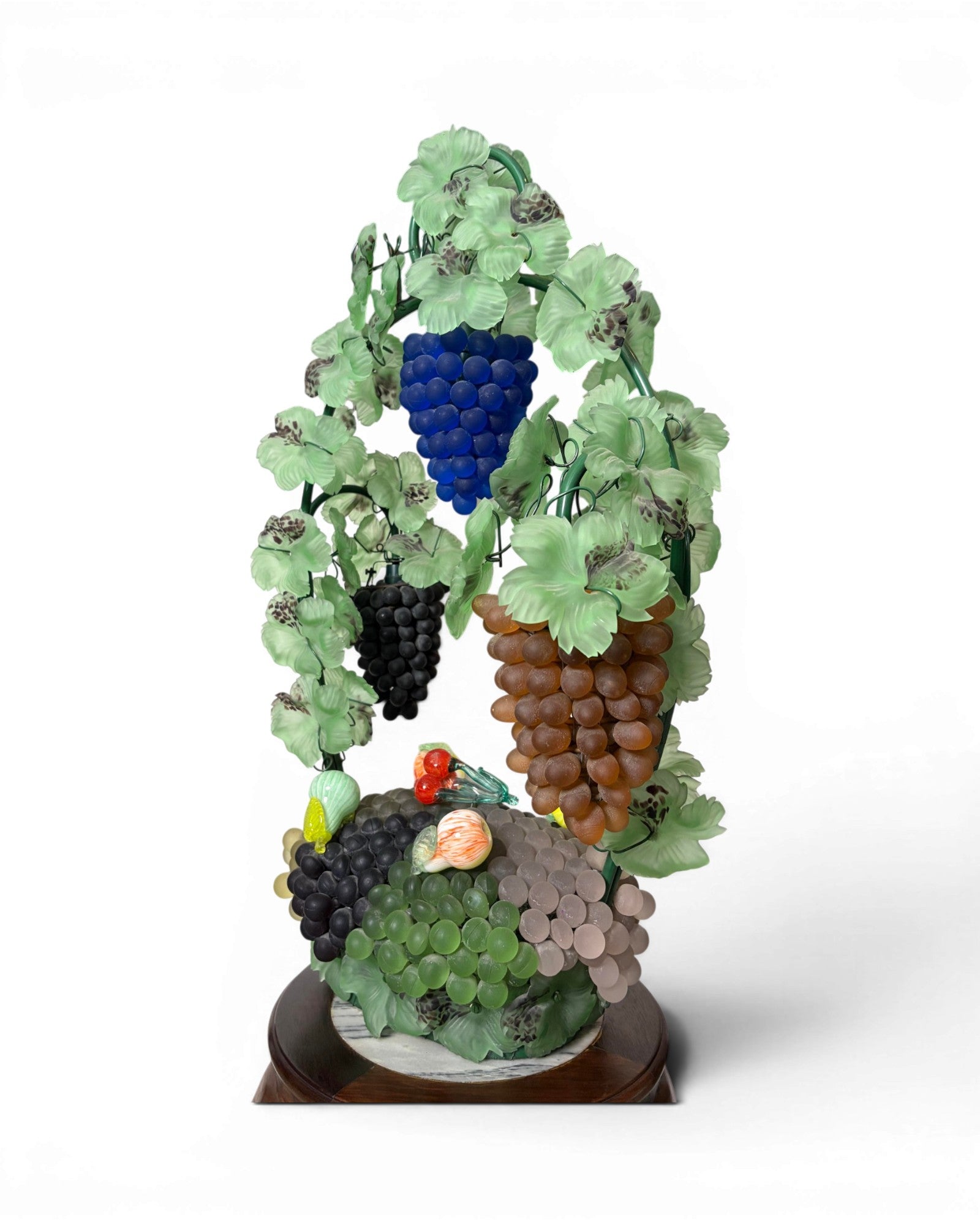 Vintage Murano Glass Fruit Basket Lamp
