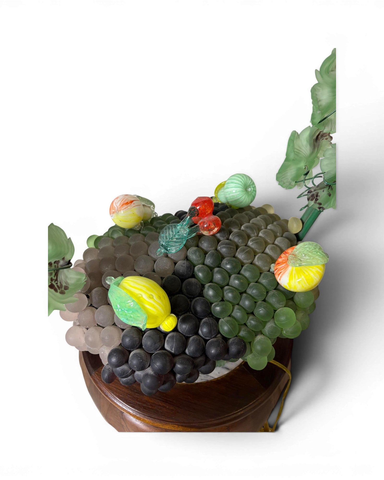 Vintage Murano Glass Fruit Basket Lamp