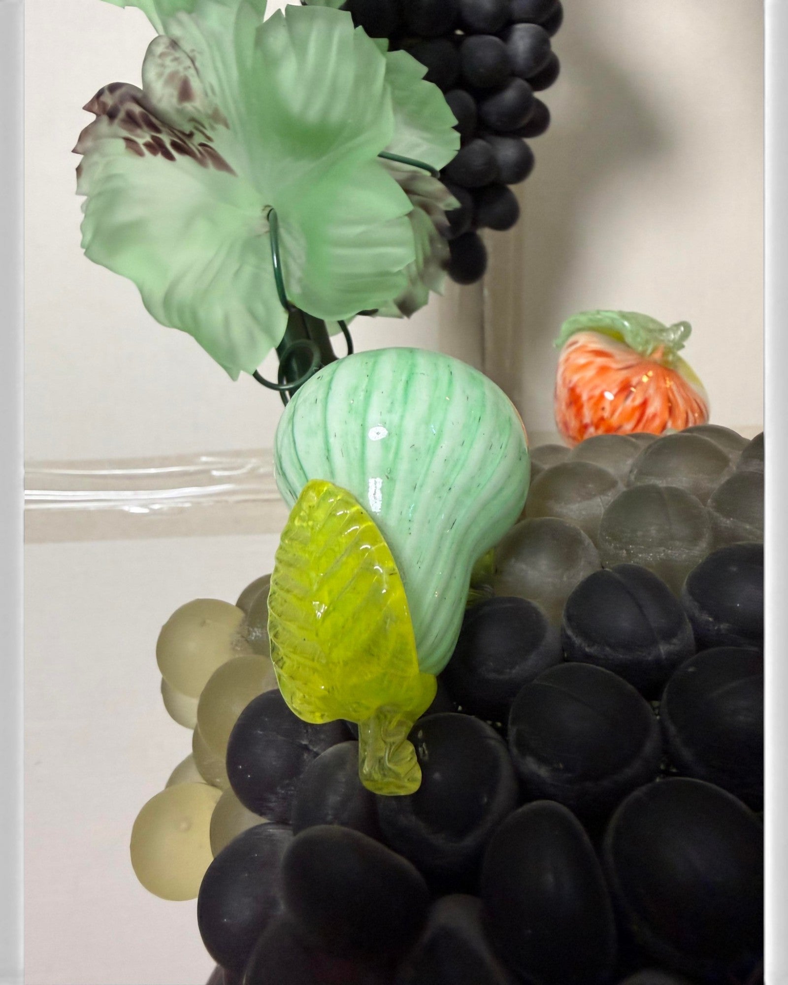 Vintage Murano Glass Fruit Basket Lamp