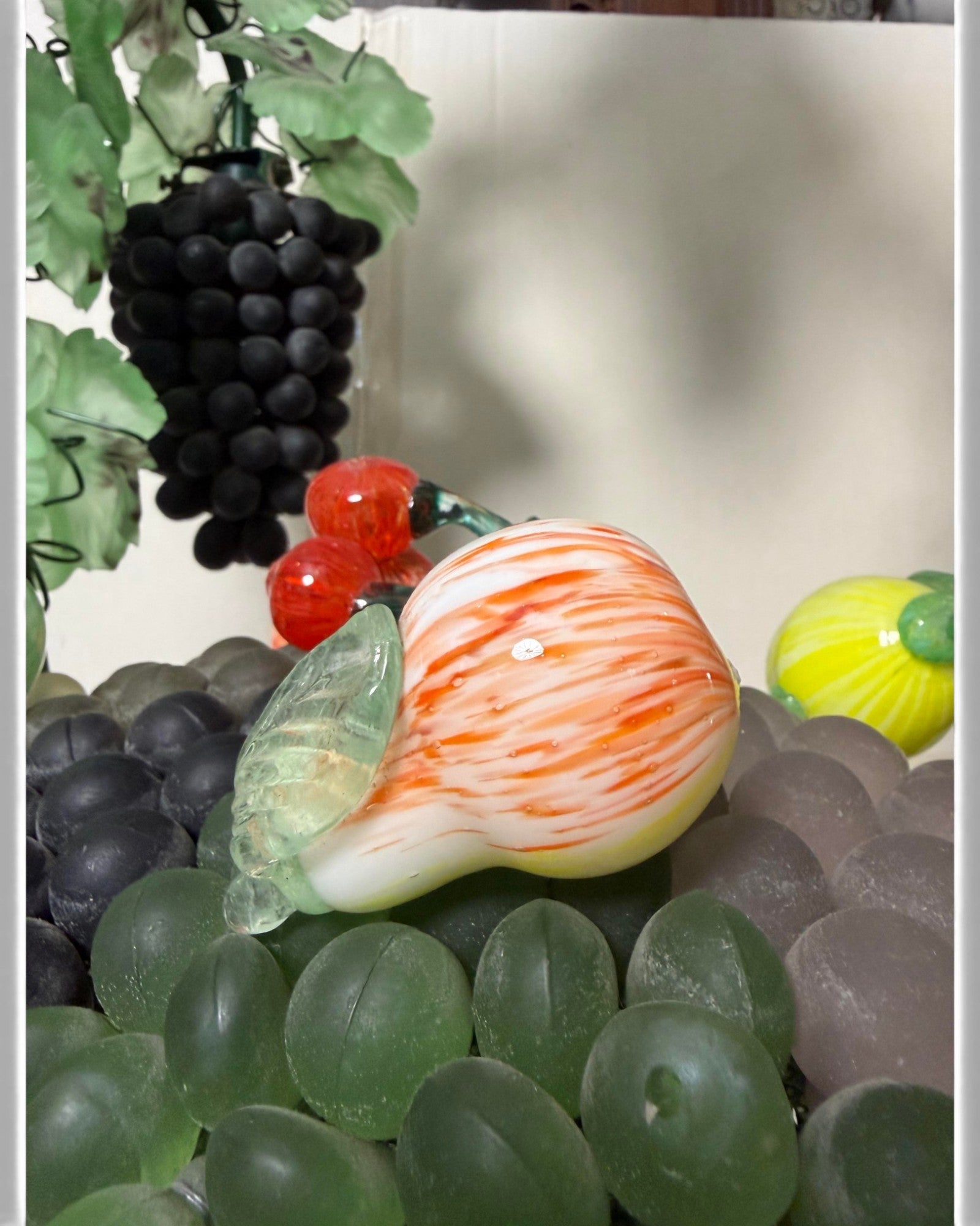 Vintage Murano Glass Fruit Basket Lamp