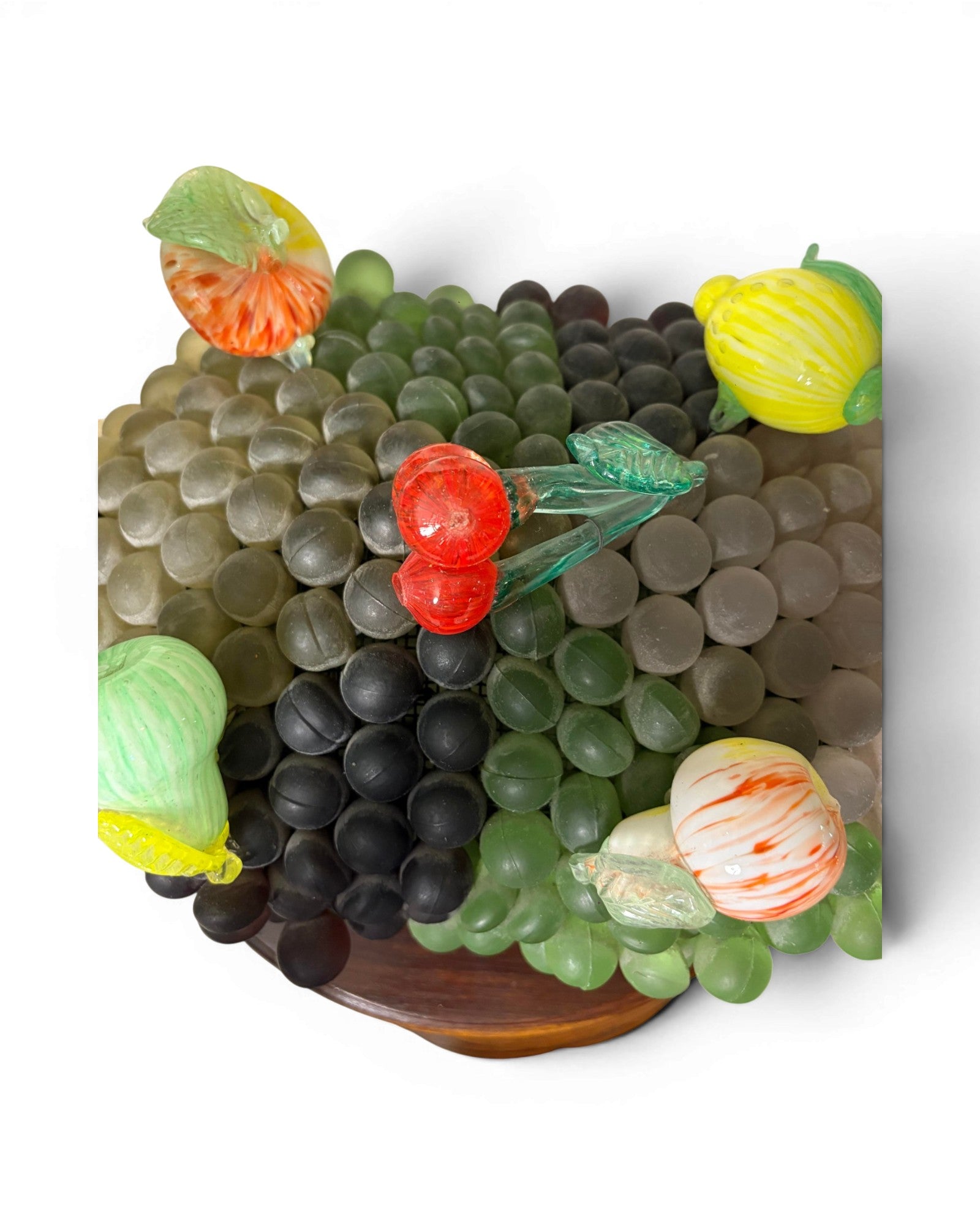 Vintage Murano Glass Fruit Basket Lamp