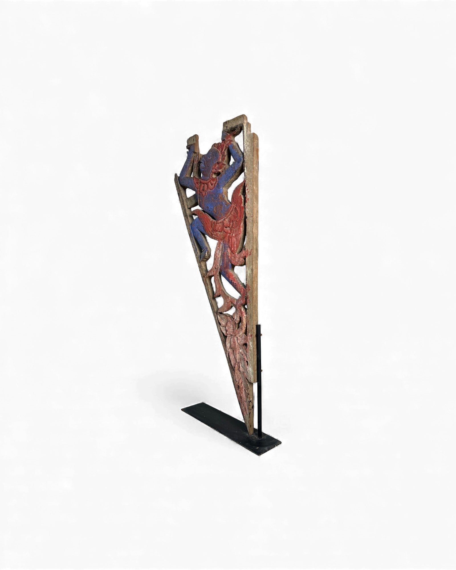 Thai Lanna Temple Eave Bracket with Hanuman Figure - Surround Living - 9