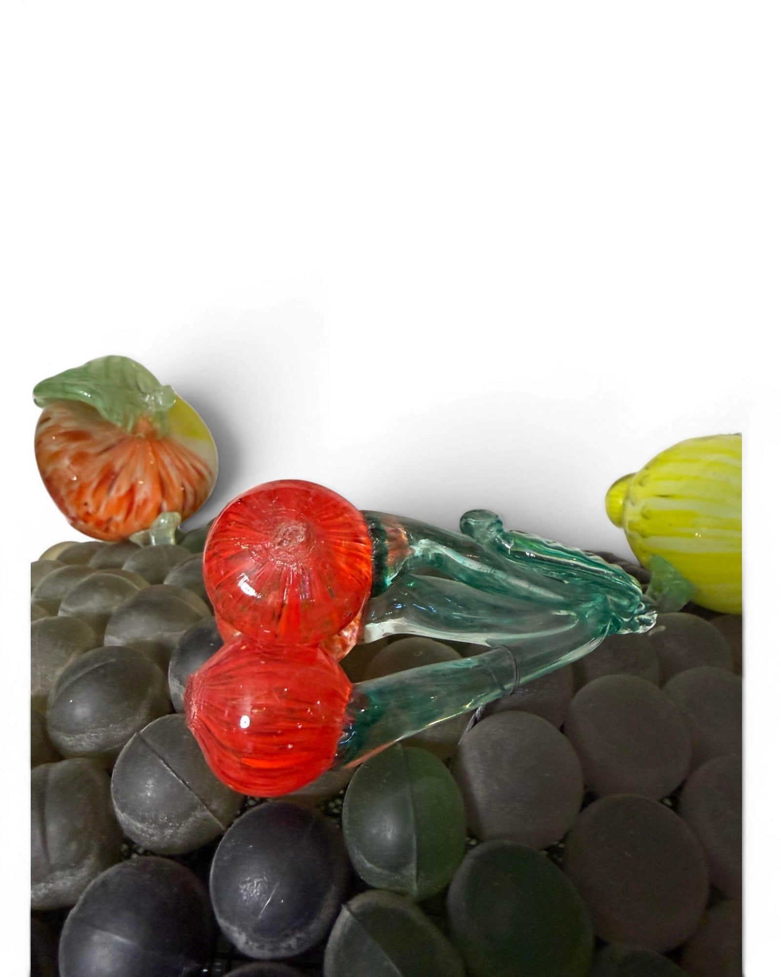 Vintage Murano Glass Fruit Basket Lamp