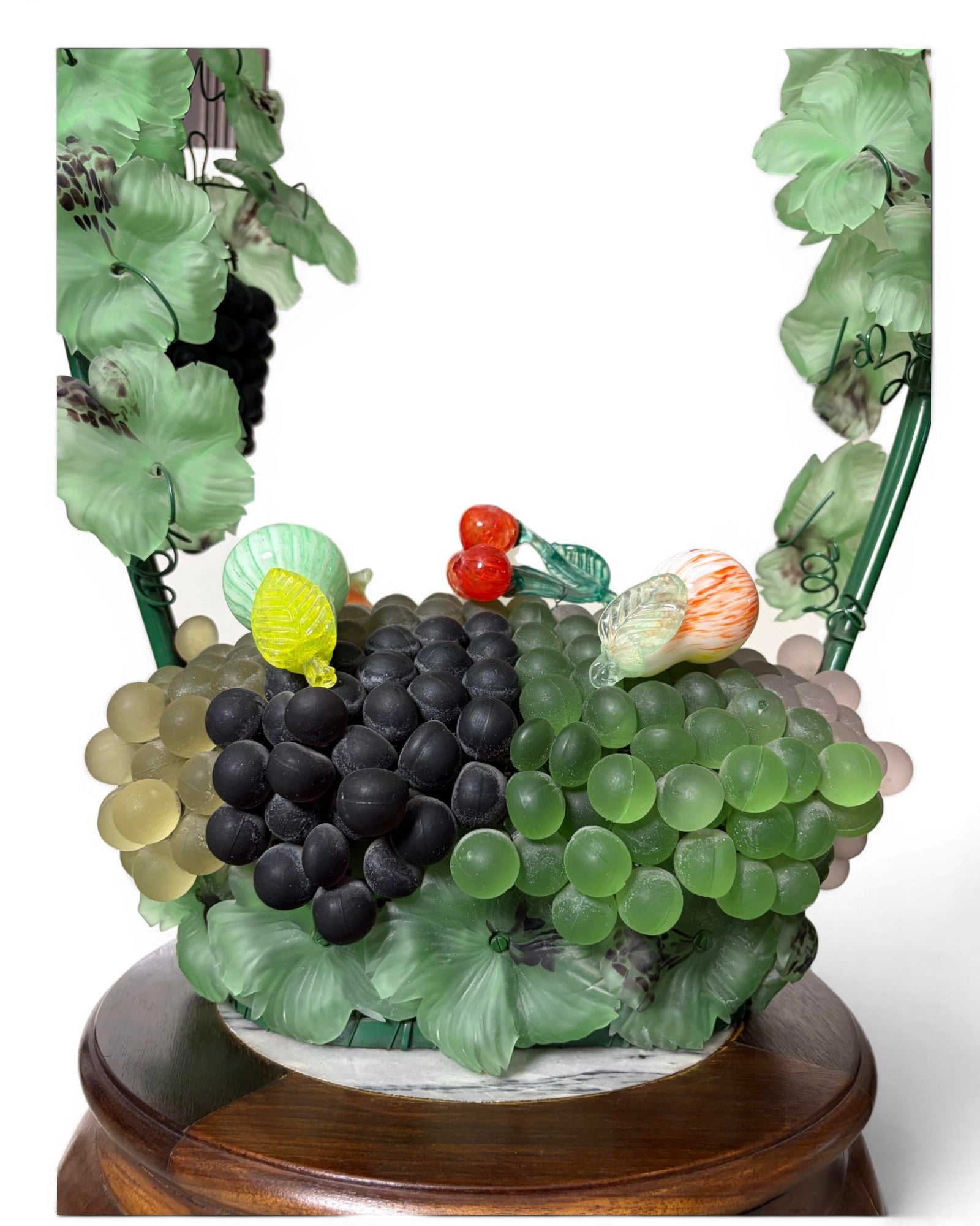 Vintage Murano Glass Fruit Basket Lamp