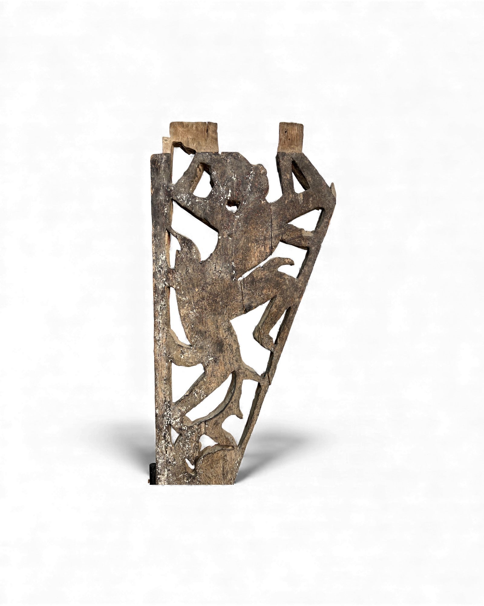 Thai Lanna Temple Eave Bracket with Hanuman Figure - Surround Living - 16