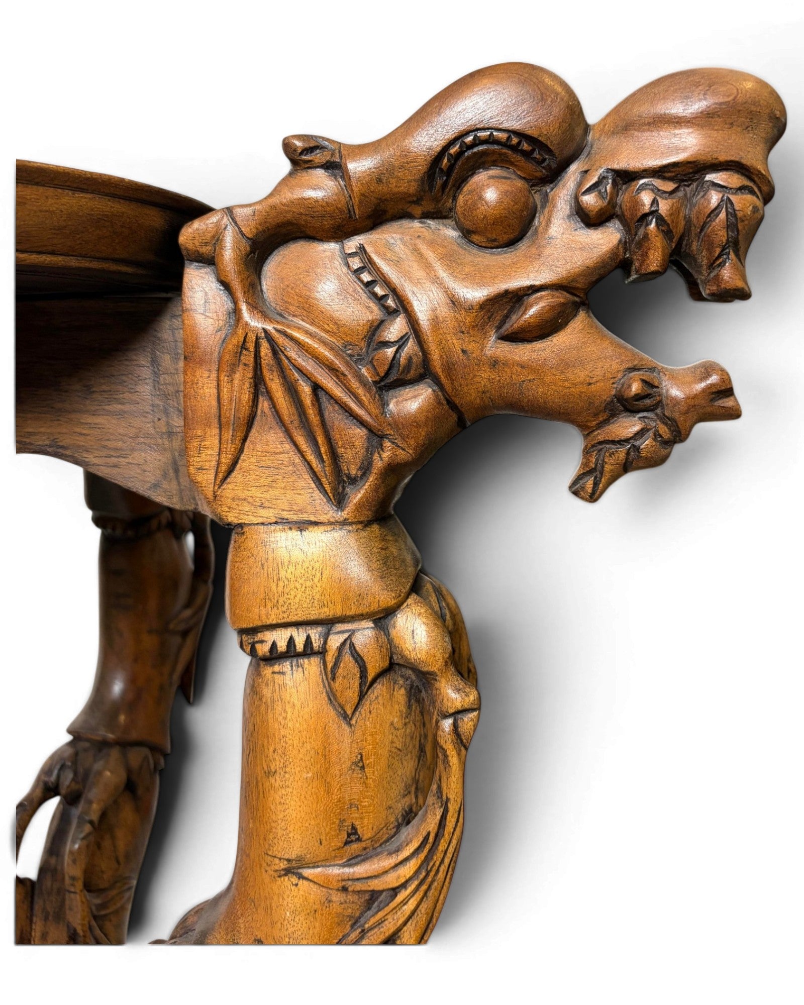Vintage Chinese Carved Wooden Plant Stand
