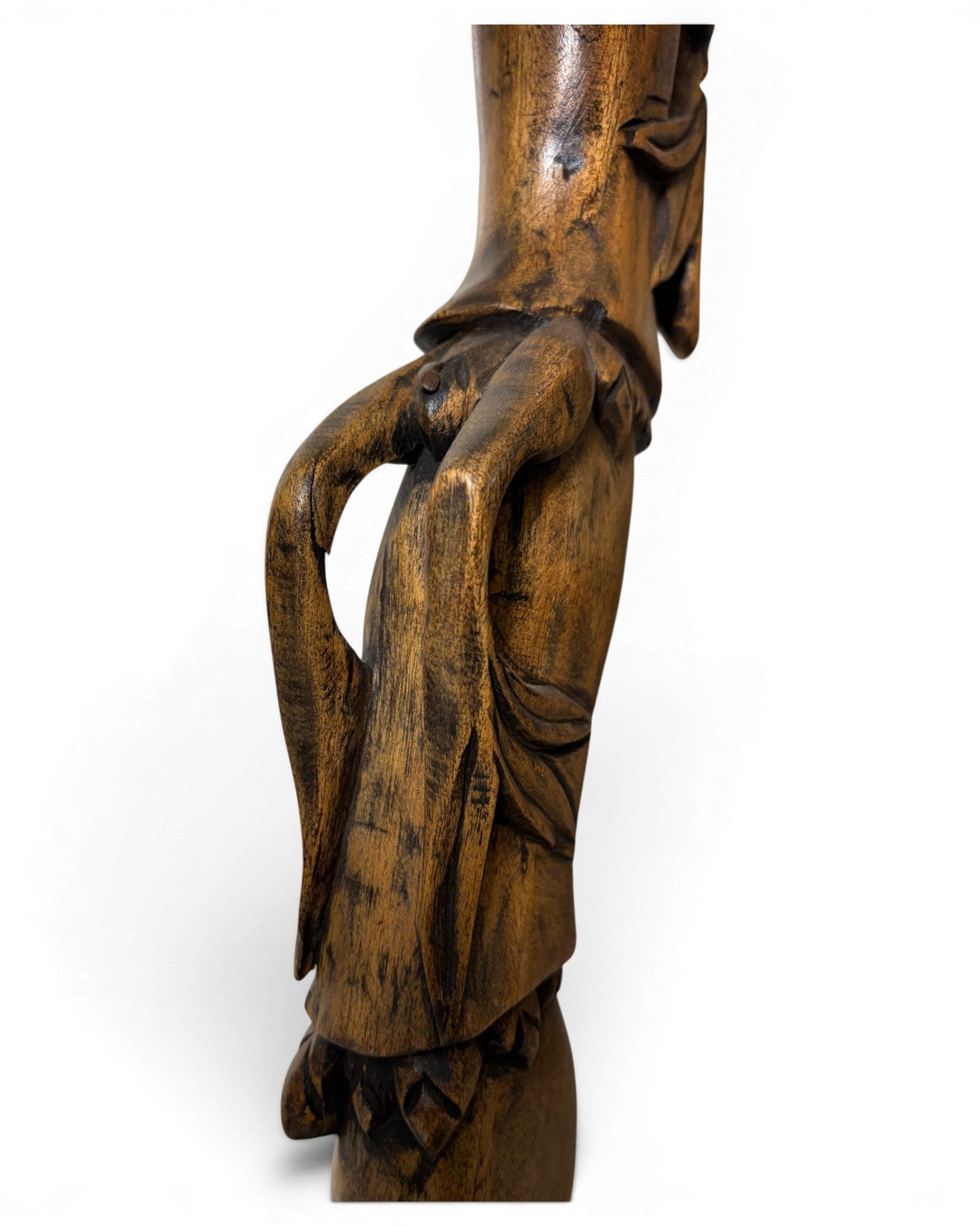 Vintage Chinese Carved Wooden Plant Stand