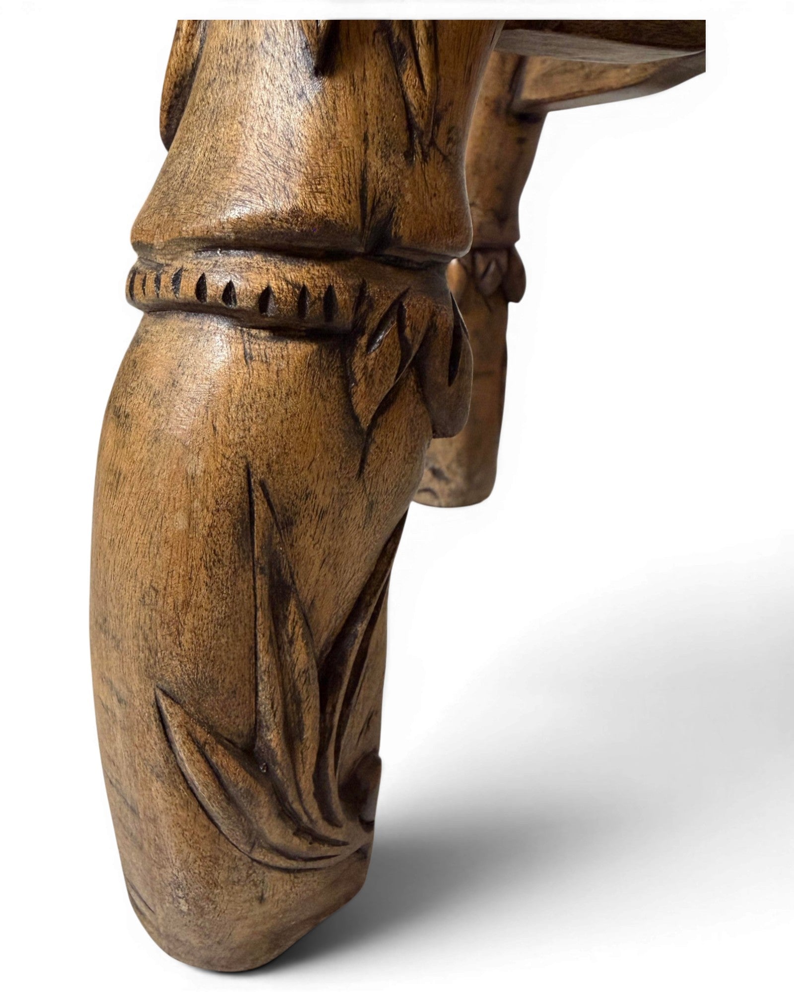 Vintage Chinese Carved Wooden Plant Stand