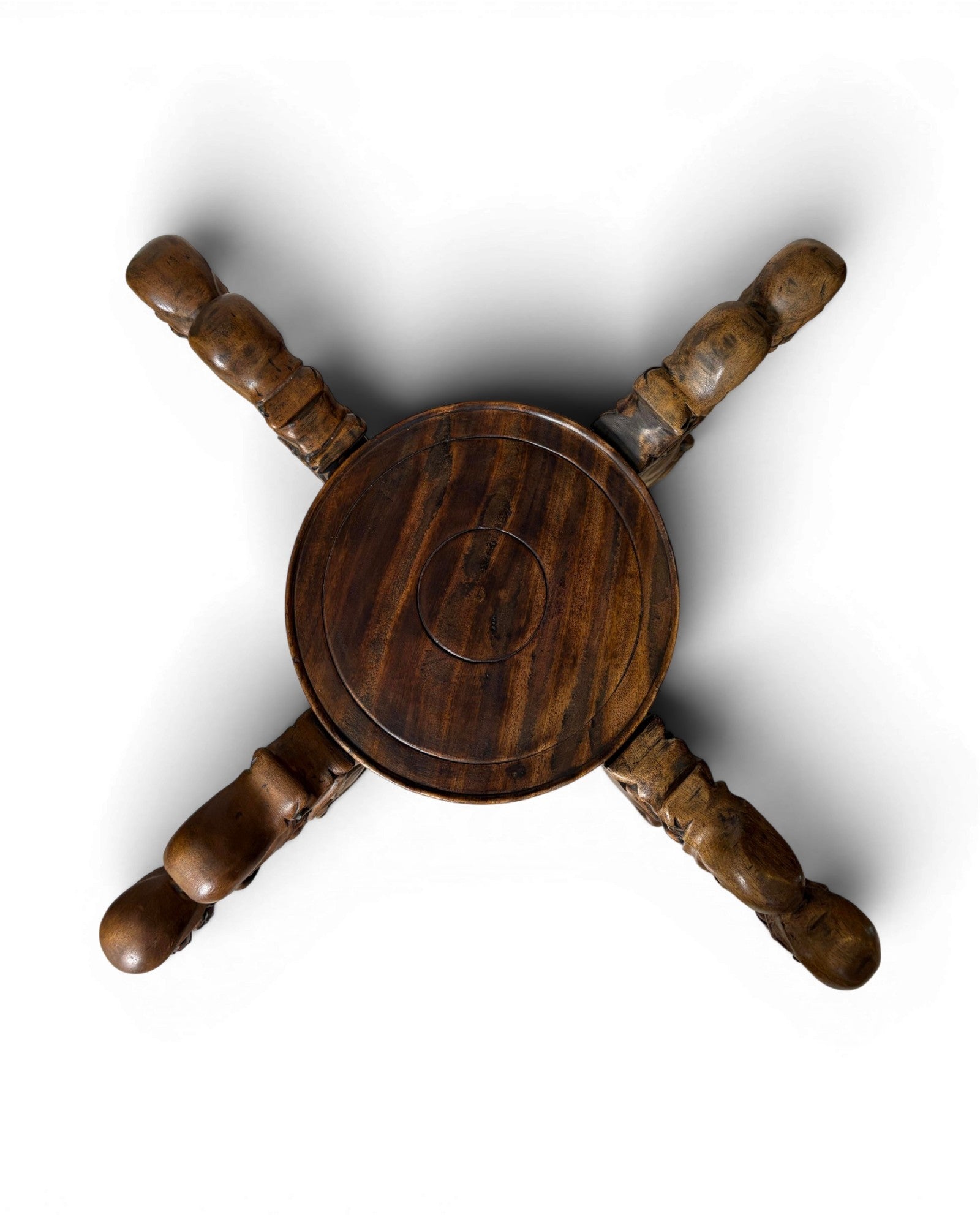 Vintage Chinese Carved Wooden Plant Stand