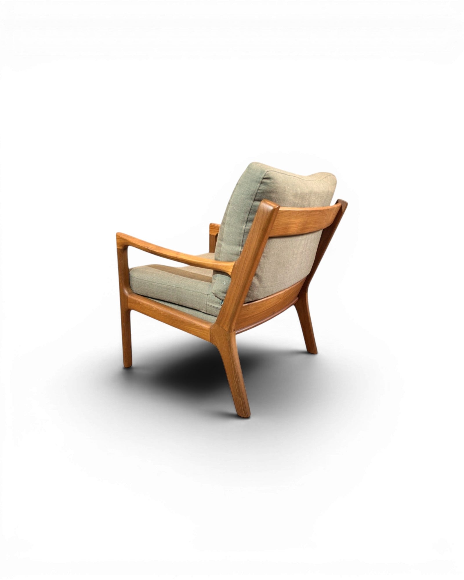 Ikat Khaki Thai Weave Teak Wood Armchair - Surround Living - 8