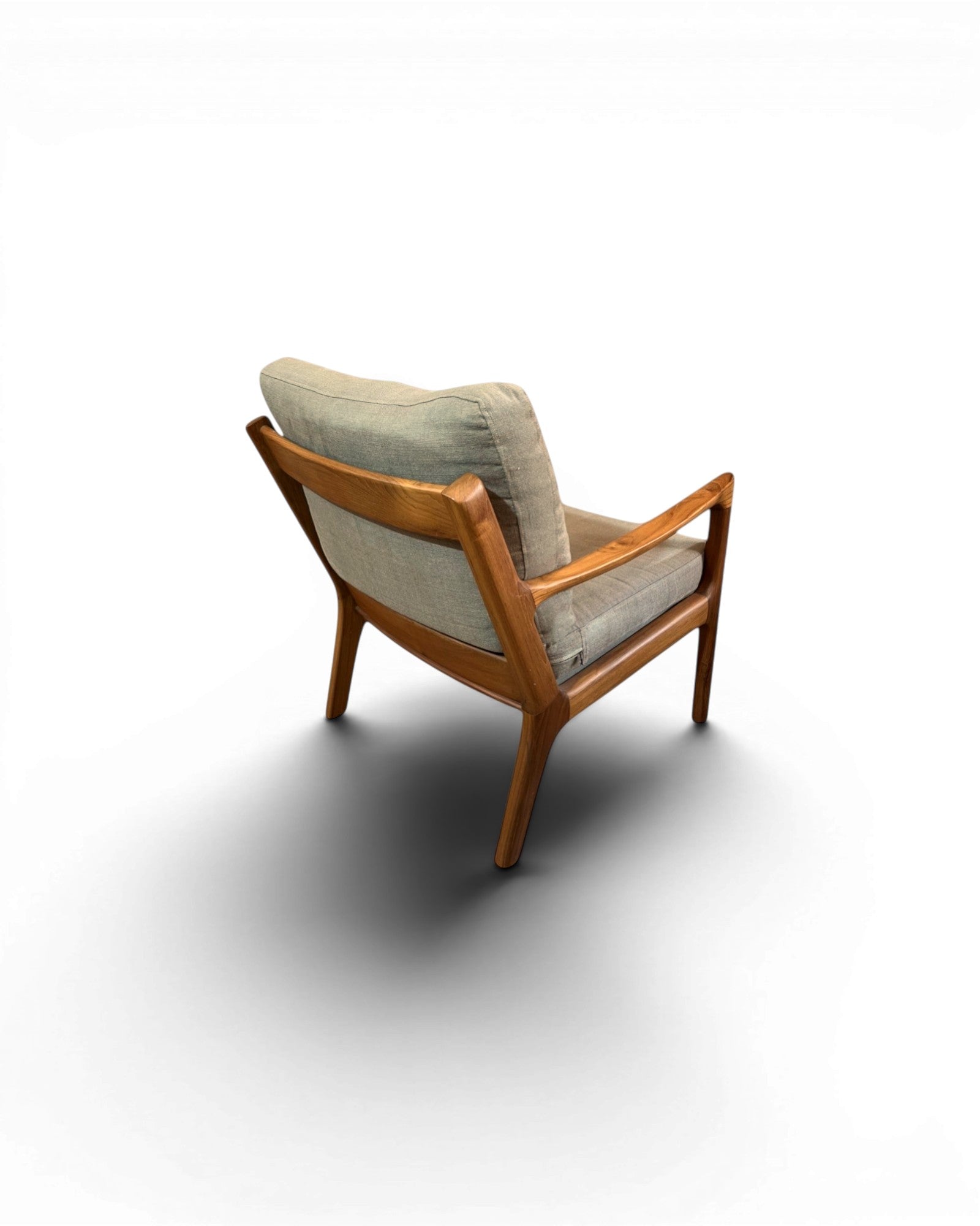 Ikat Khaki Thai Weave Teak Wood Armchair - Surround Living - 13
