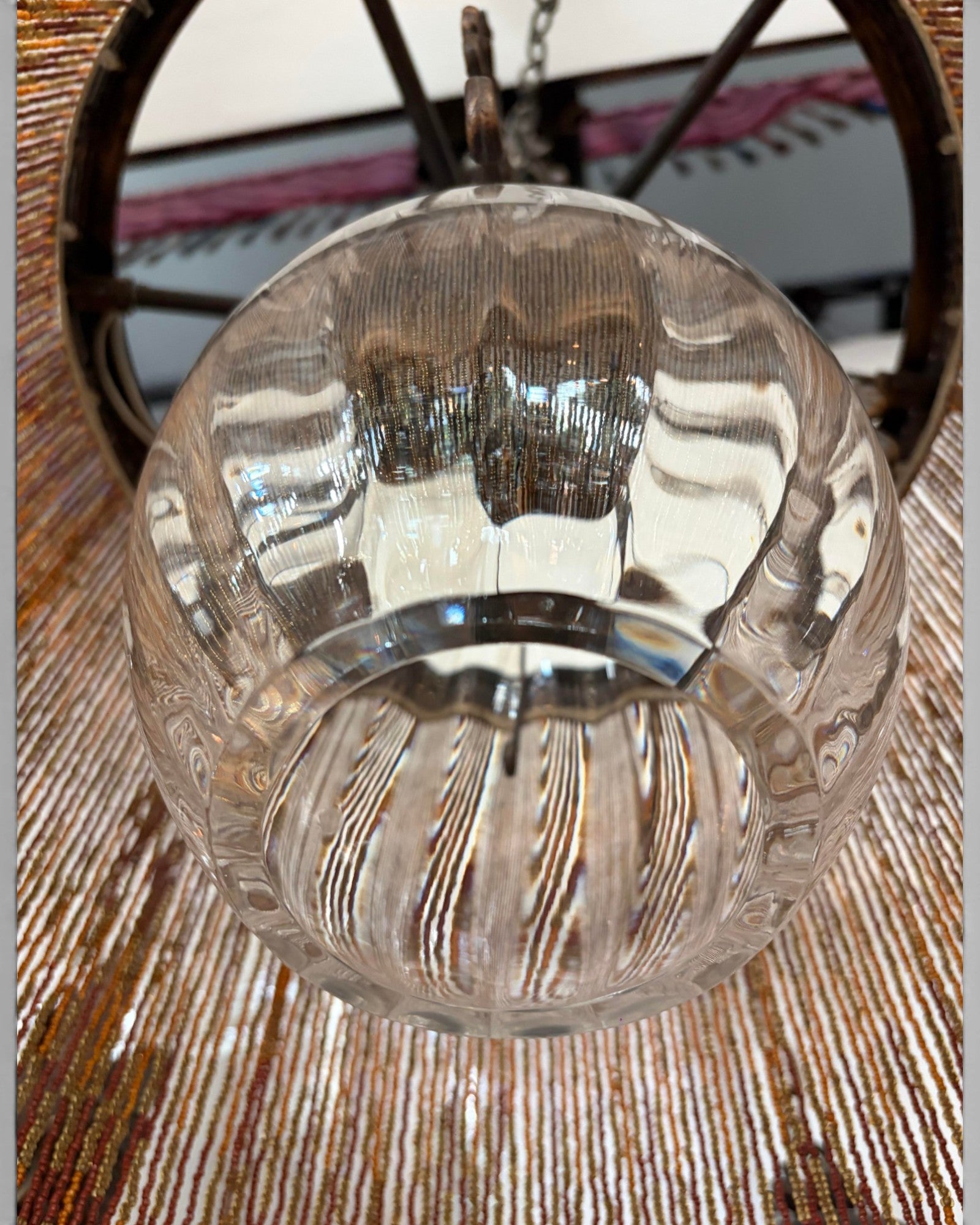 Antique-Style Hanging Lamp with Angel Figures