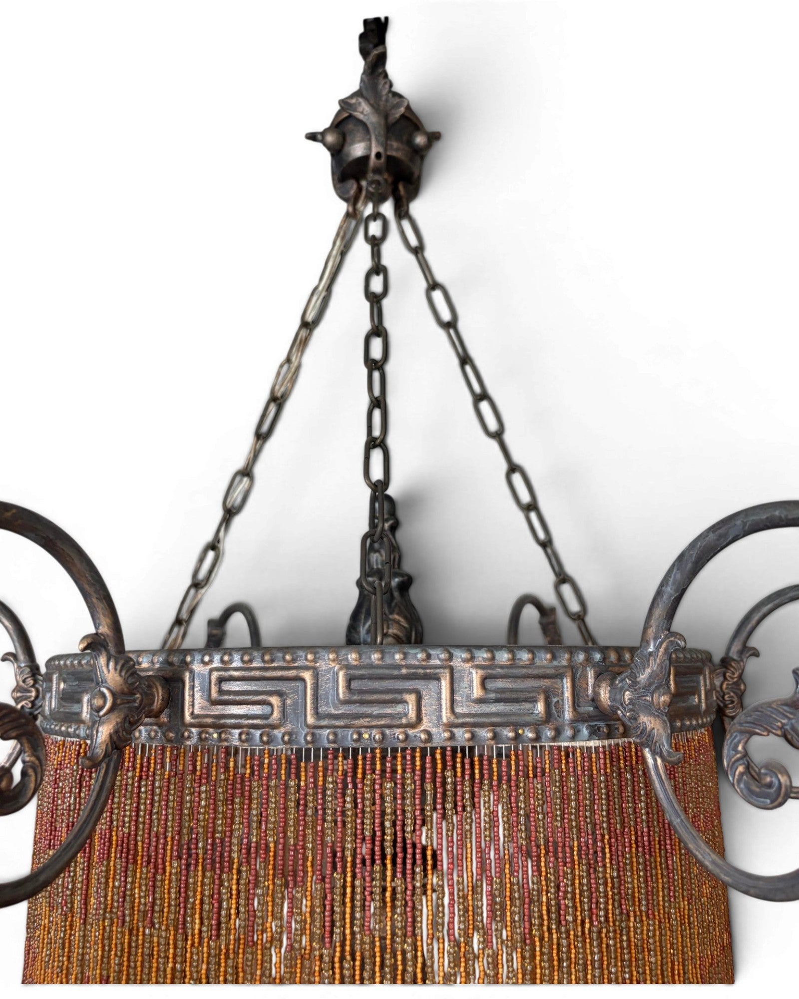 Antique-Style Hanging Lamp with Angel Figures