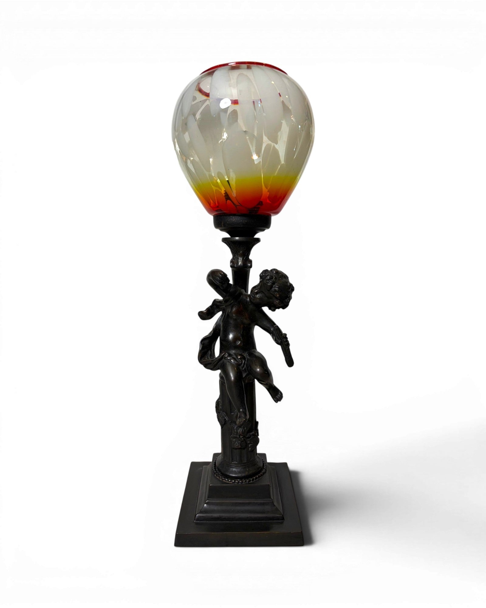 Murano Glass Cherub Table Lamp