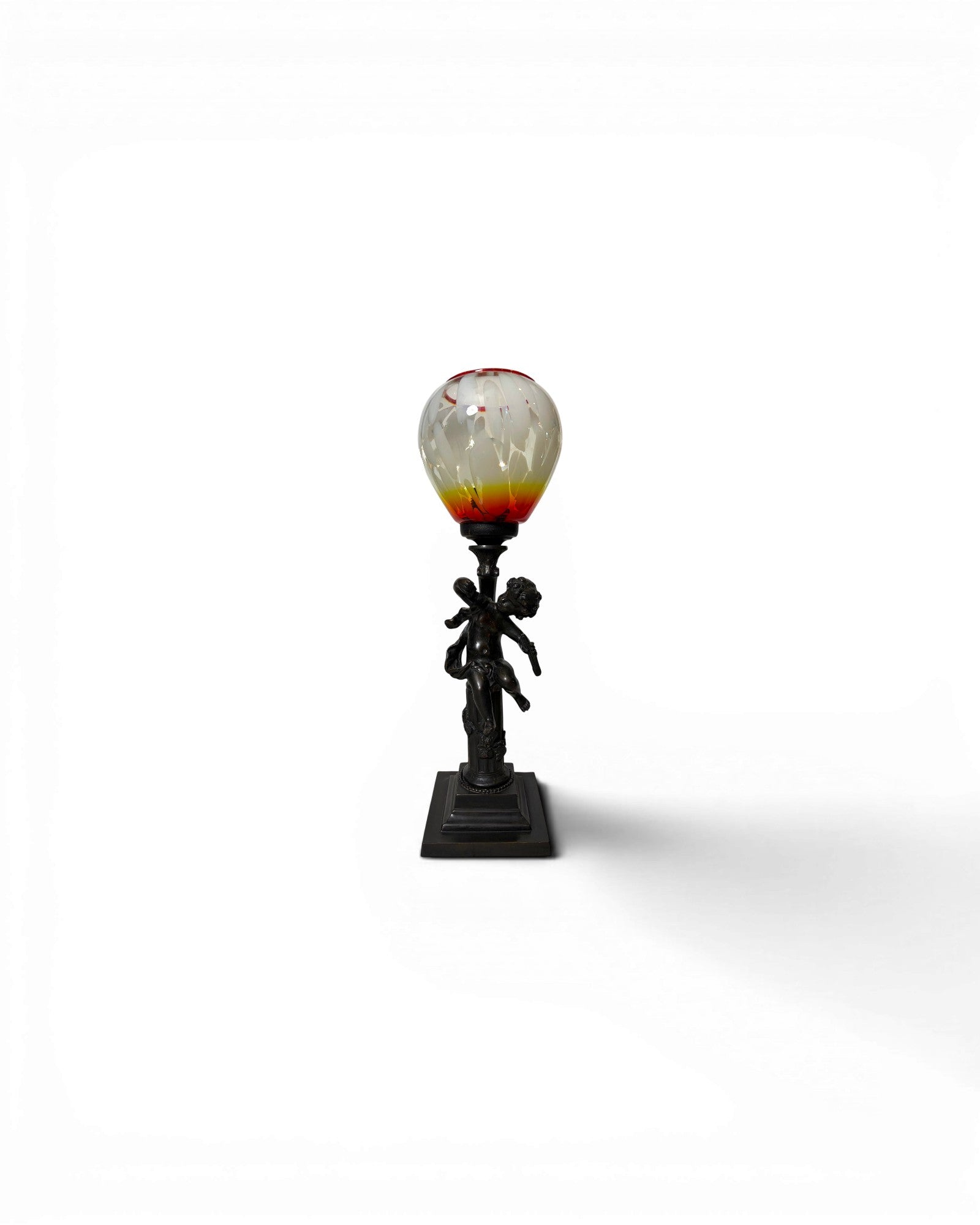 Murano Glass Cherub Table Lamp