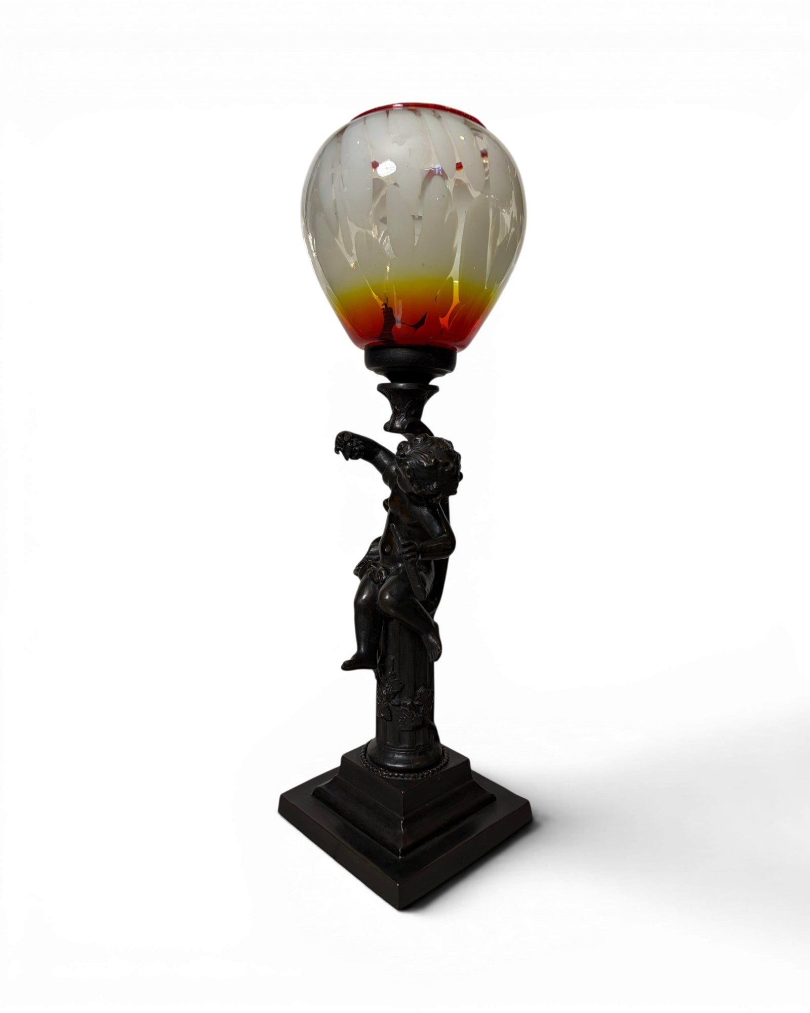 Murano Glass Cherub Table Lamp