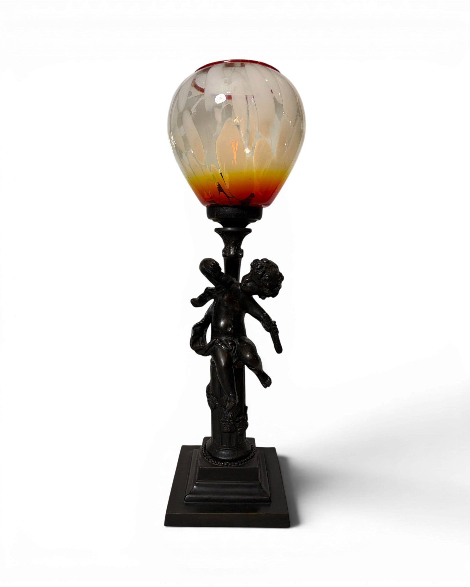 Murano Glass Cherub Table Lamp