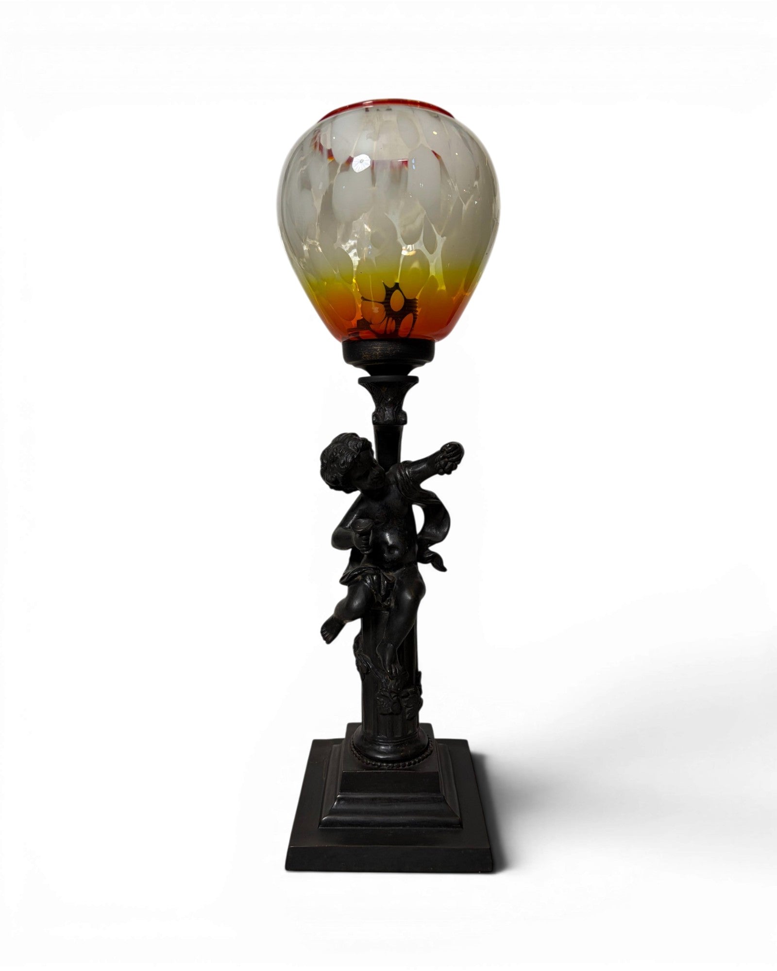 Murano Glass Cherub Table Lamp