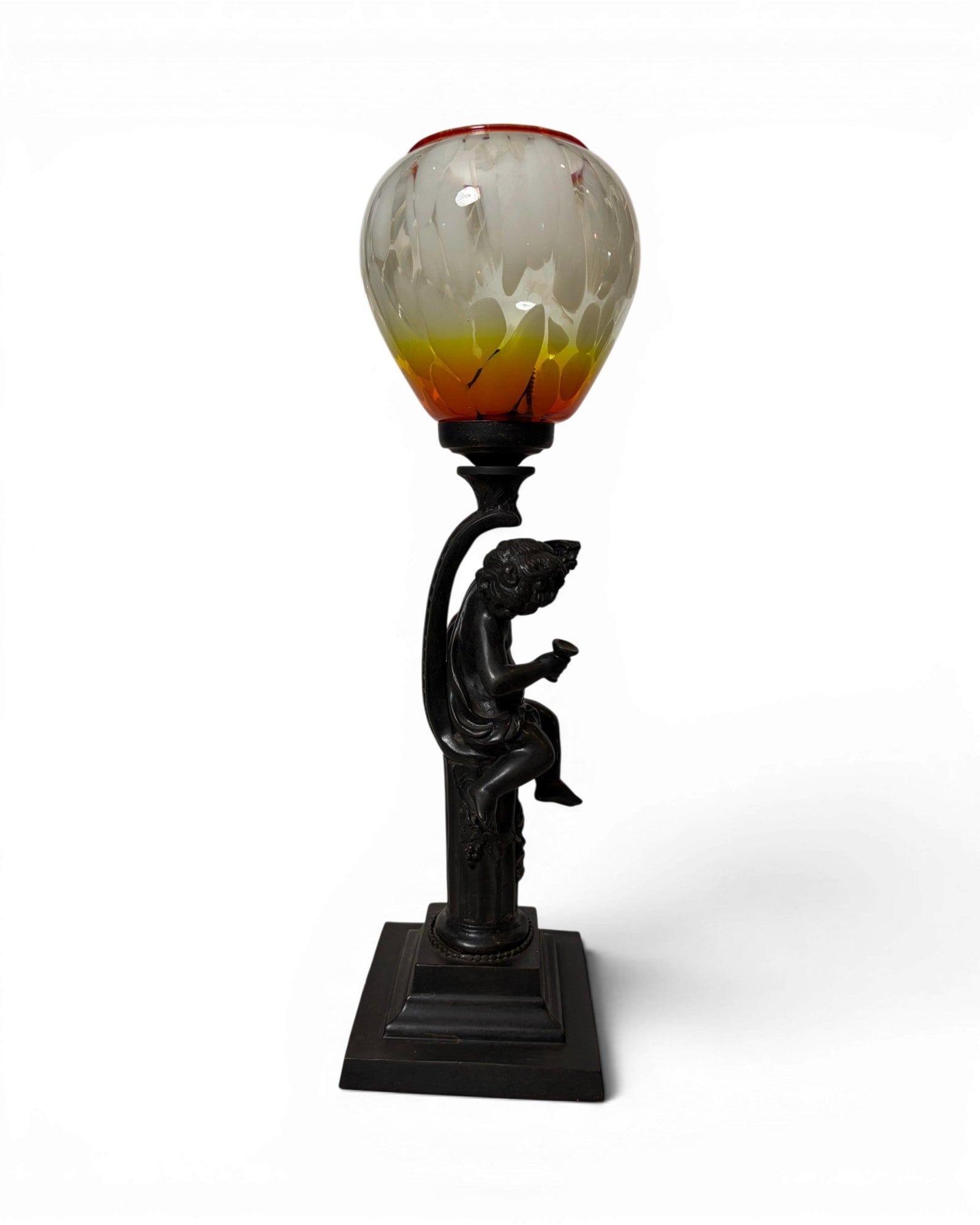 Murano Glass Cherub Table Lamp