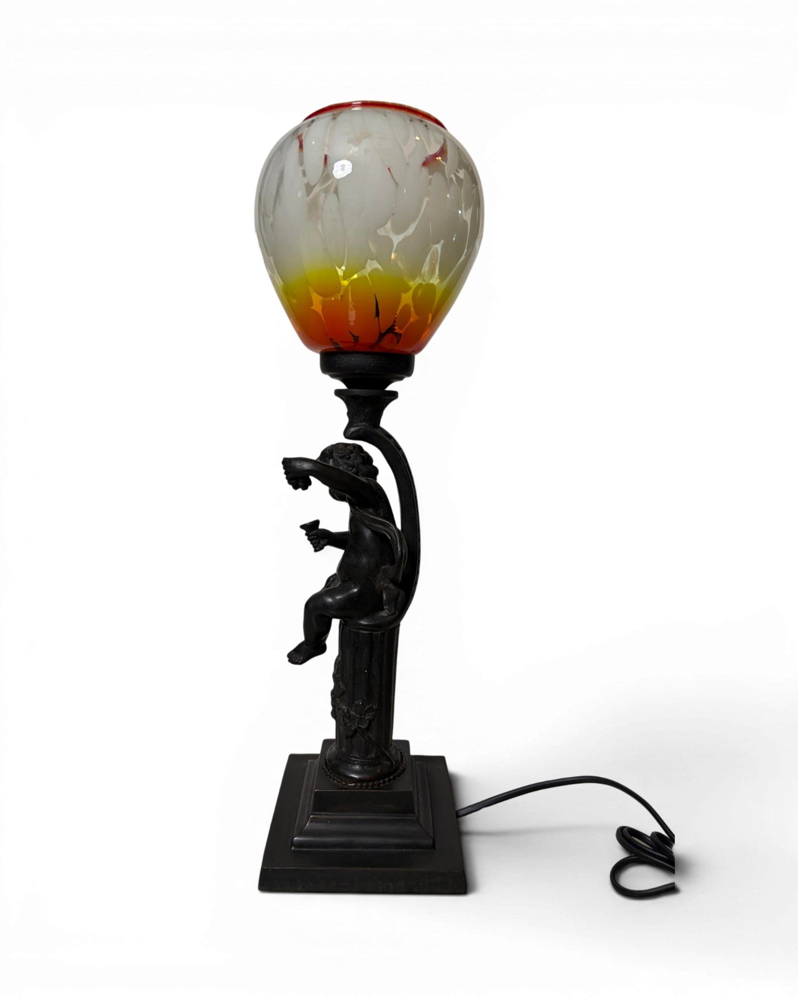 Murano Glass Cherub Table Lamp