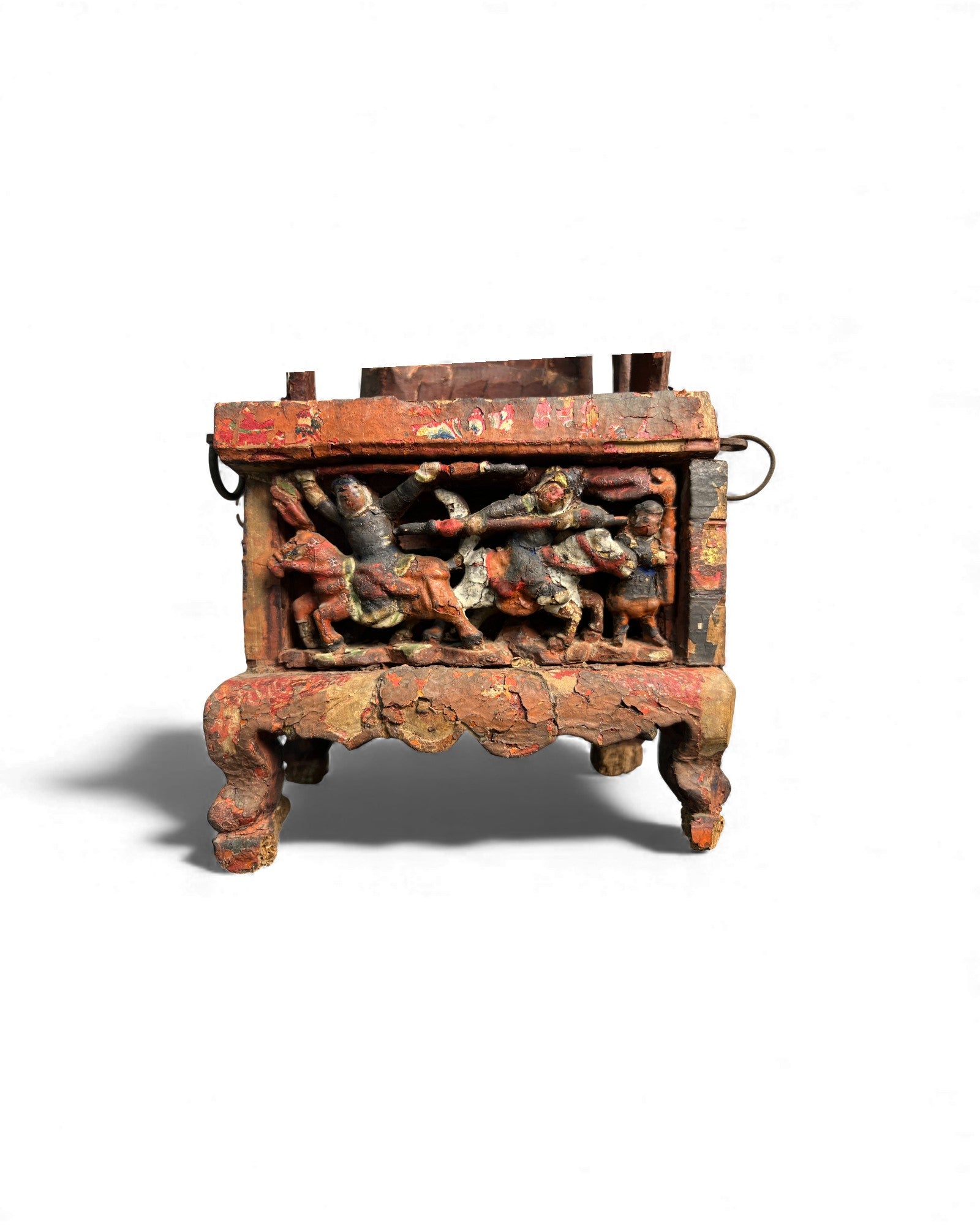 Carved Chinese Household Altar with Figural Relief - Surround Living - 25