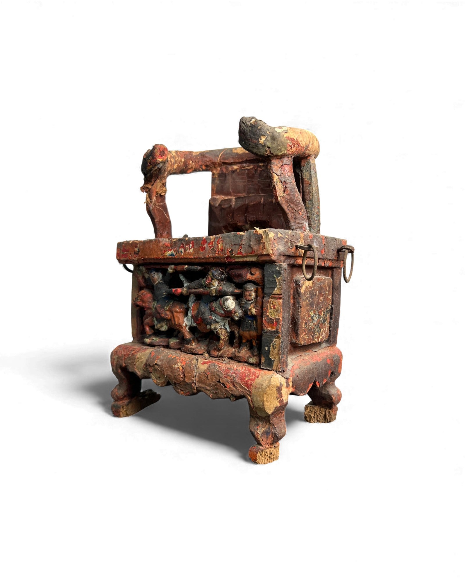 Carved Chinese Household Altar with Figural Relief - Surround Living - 19