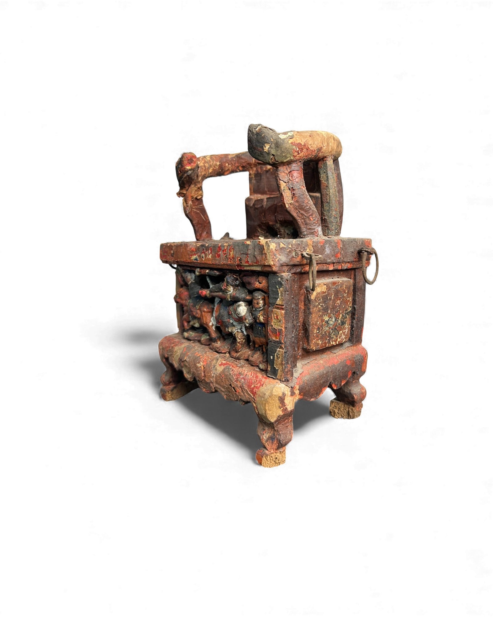 Carved Chinese Household Altar with Figural Relief - Surround Living - 16