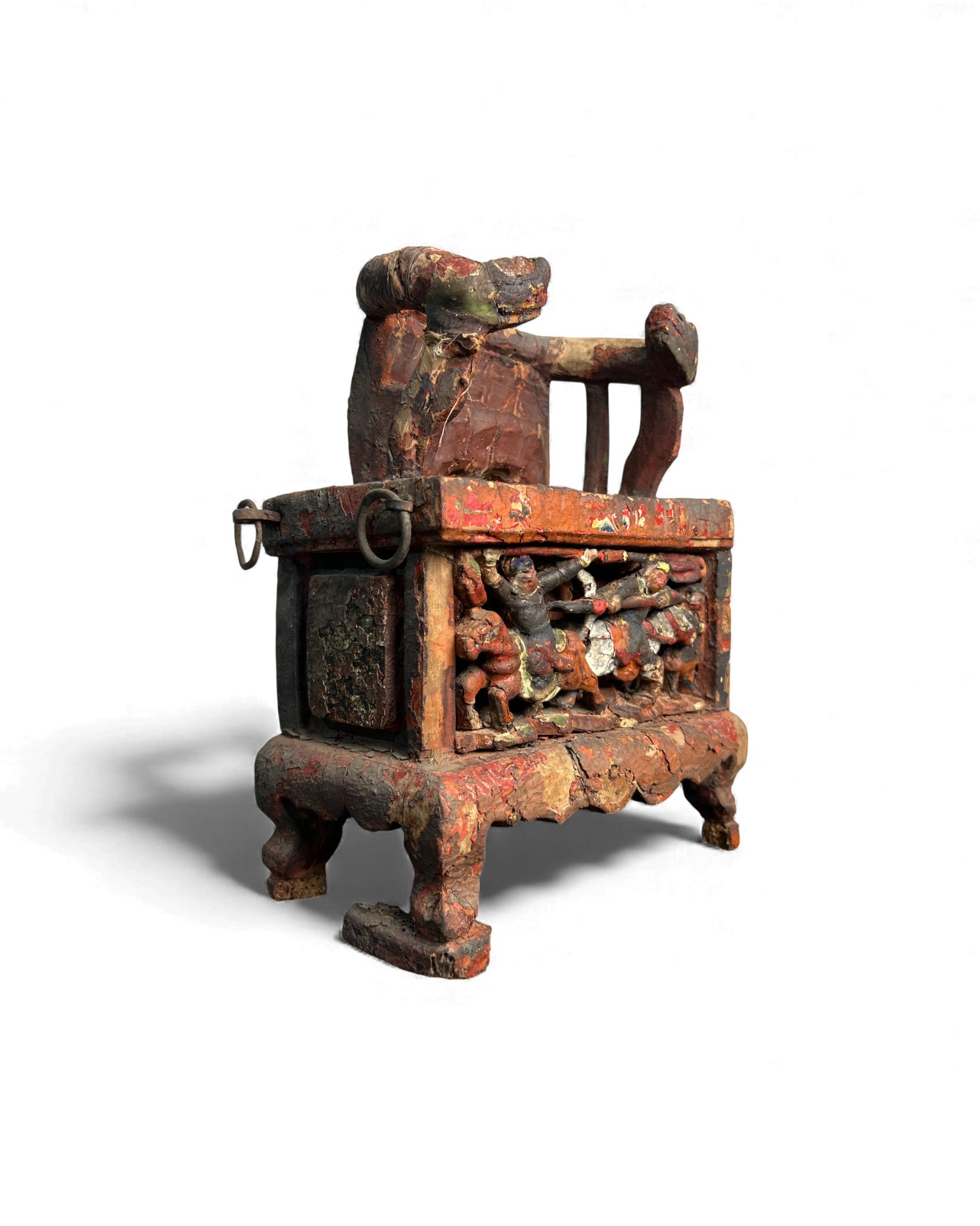 Carved Chinese Household Altar with Figural Relief - Surround Living - 18