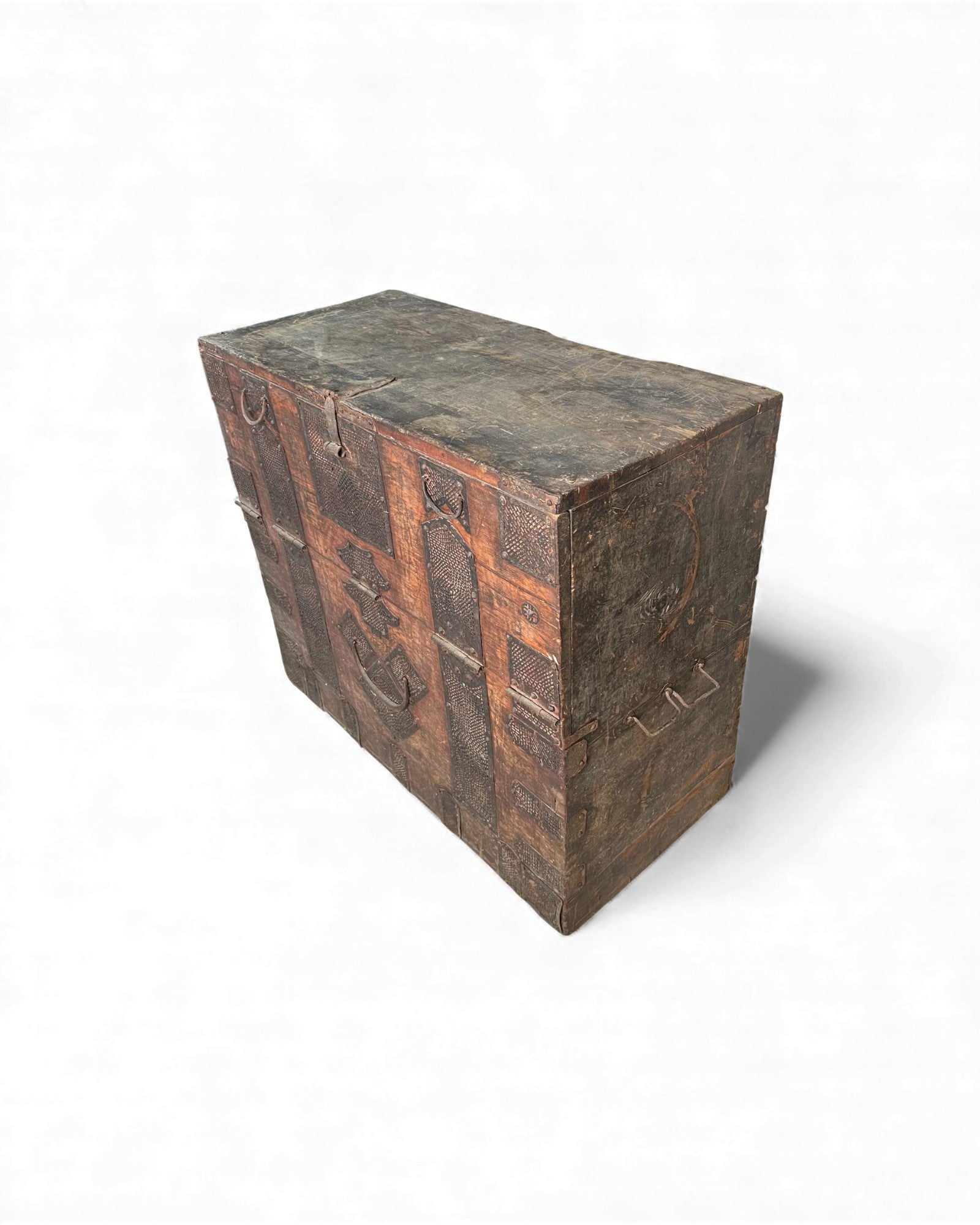 Antique North Korean Banjadi Chest with Iron Paper - Cut Motifs - Surround Living - 10