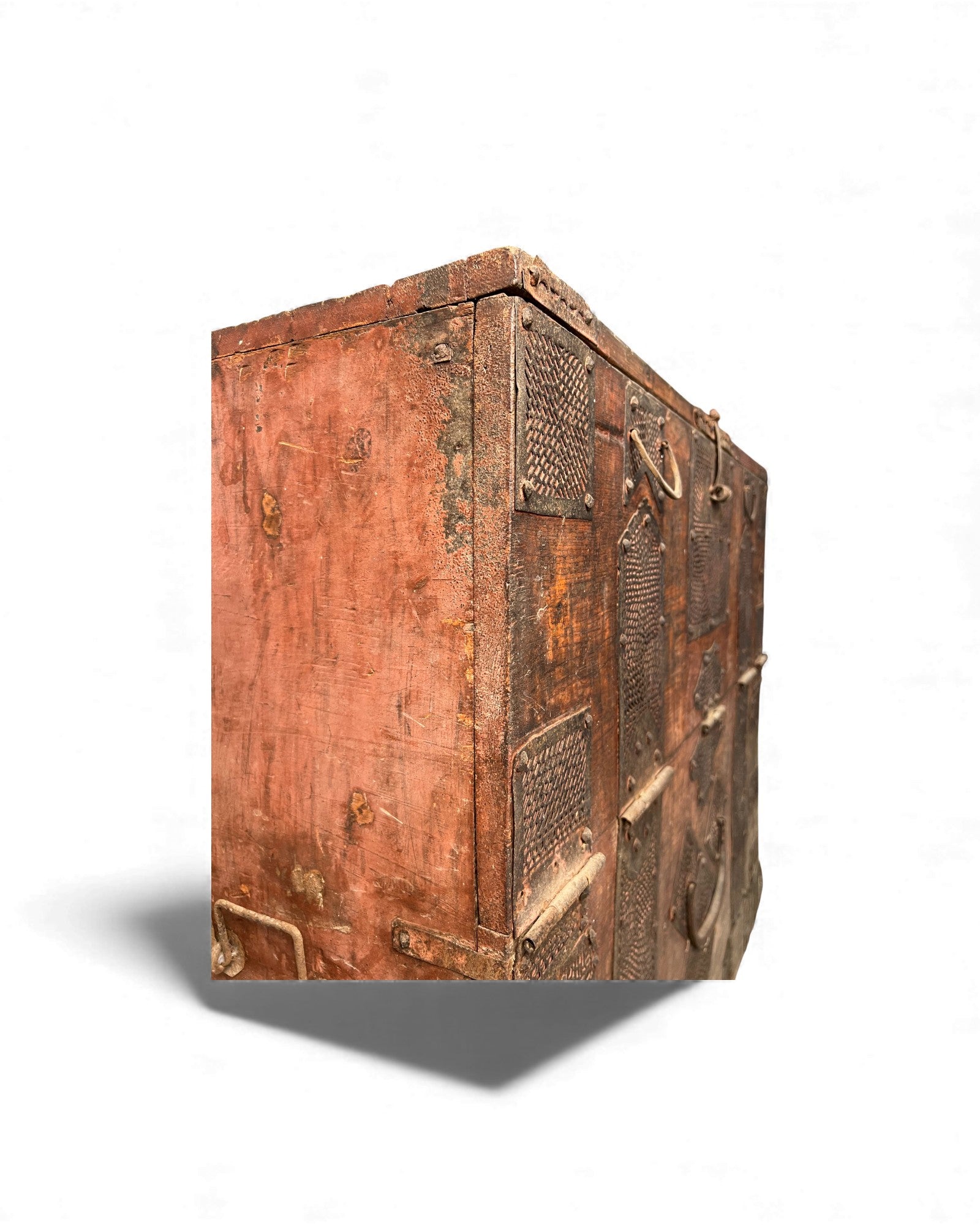 Antique North Korean Banjadi Chest with Iron Paper - Cut Motifs - Surround Living - 19