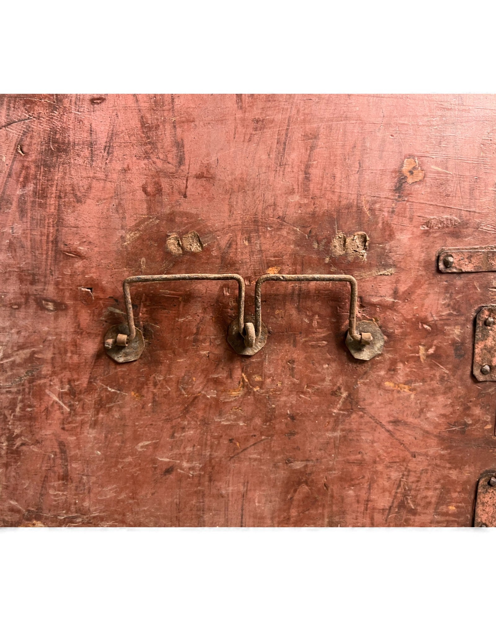 Antique North Korean Banjadi Chest with Iron Paper - Cut Motifs - Surround Living - 32