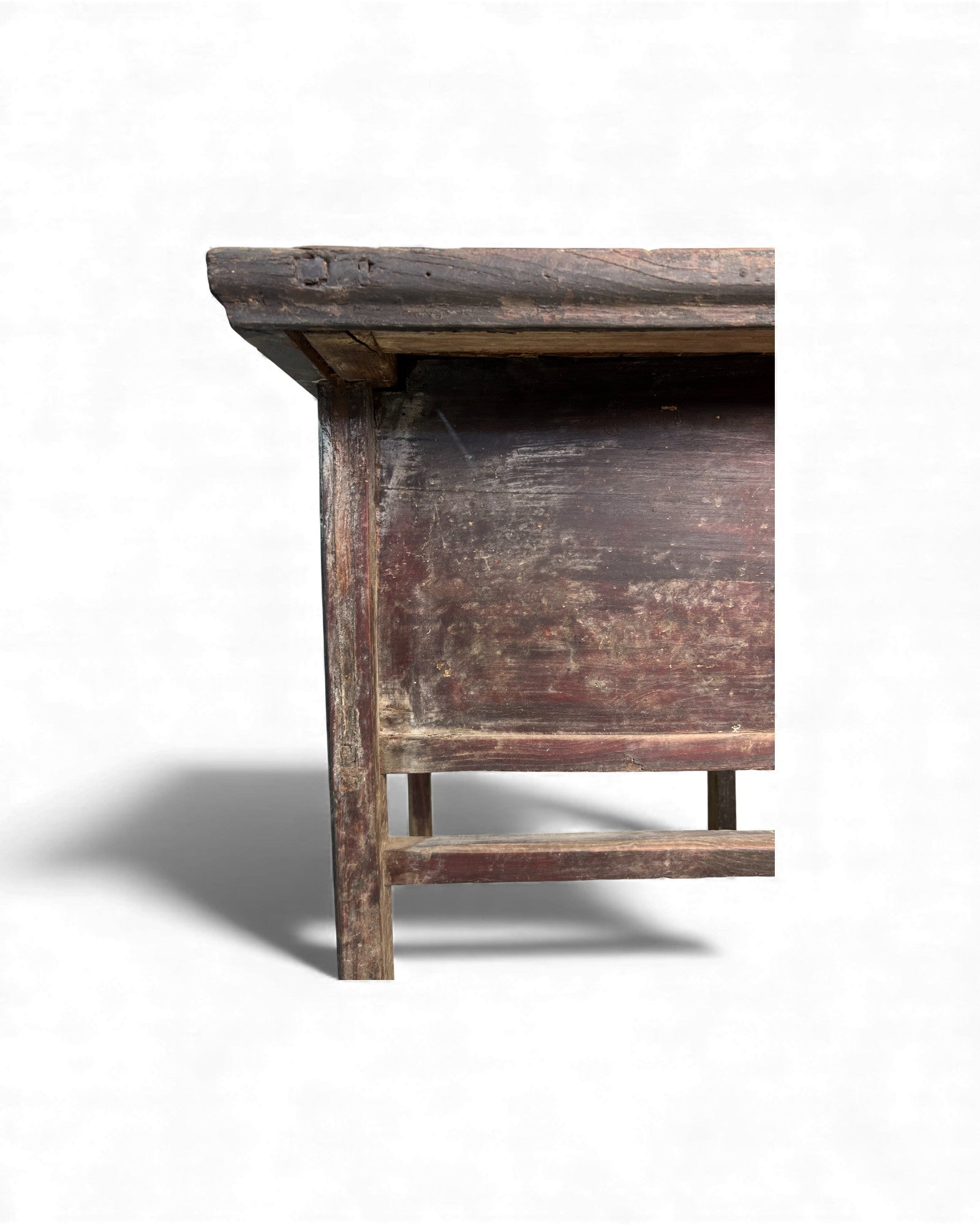 Chinese Black - Lacquer Coffer with Later Red and White Paintwork - Surround Living - 18