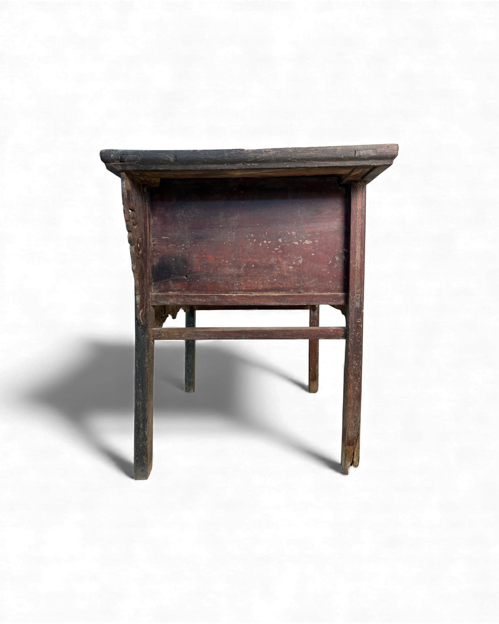 Chinese Black - Lacquer Coffer with Later Red and White Paintwork - Surround Living - 9