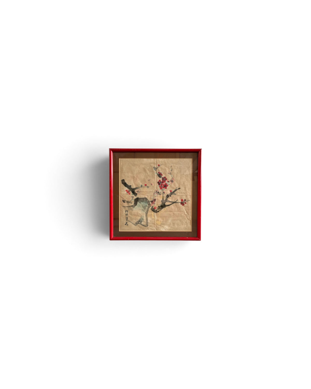 A Pair of Vintage Chinese Plum Blossom Paintings