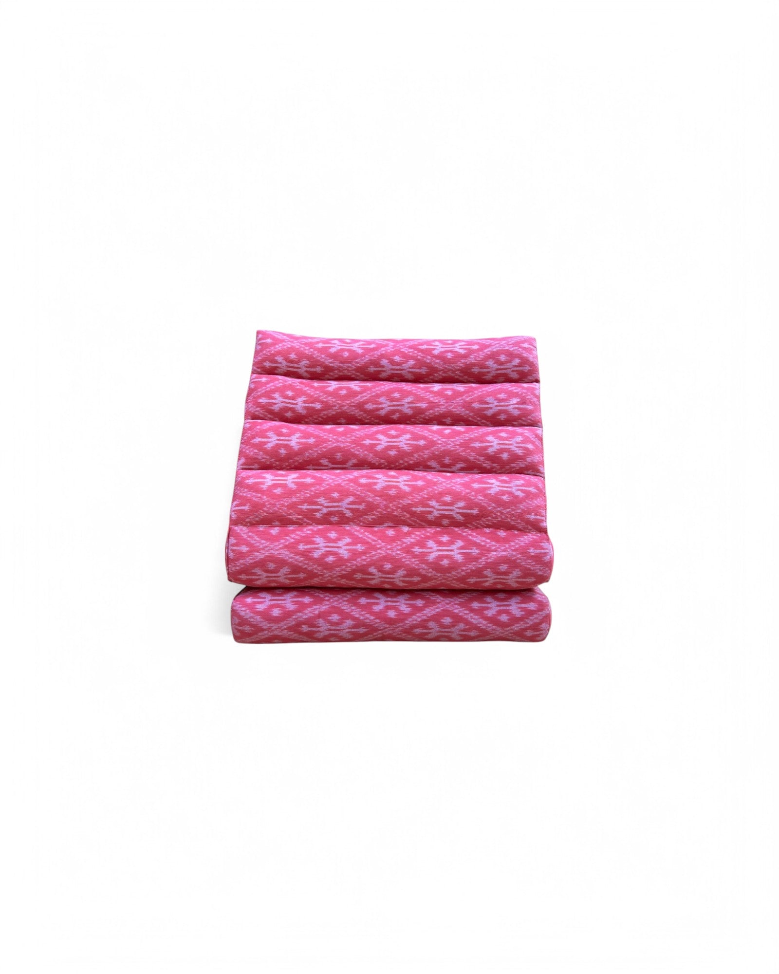 Pink Mutmee Thai Weave Pattern Triangle Cushion - 2 Seater