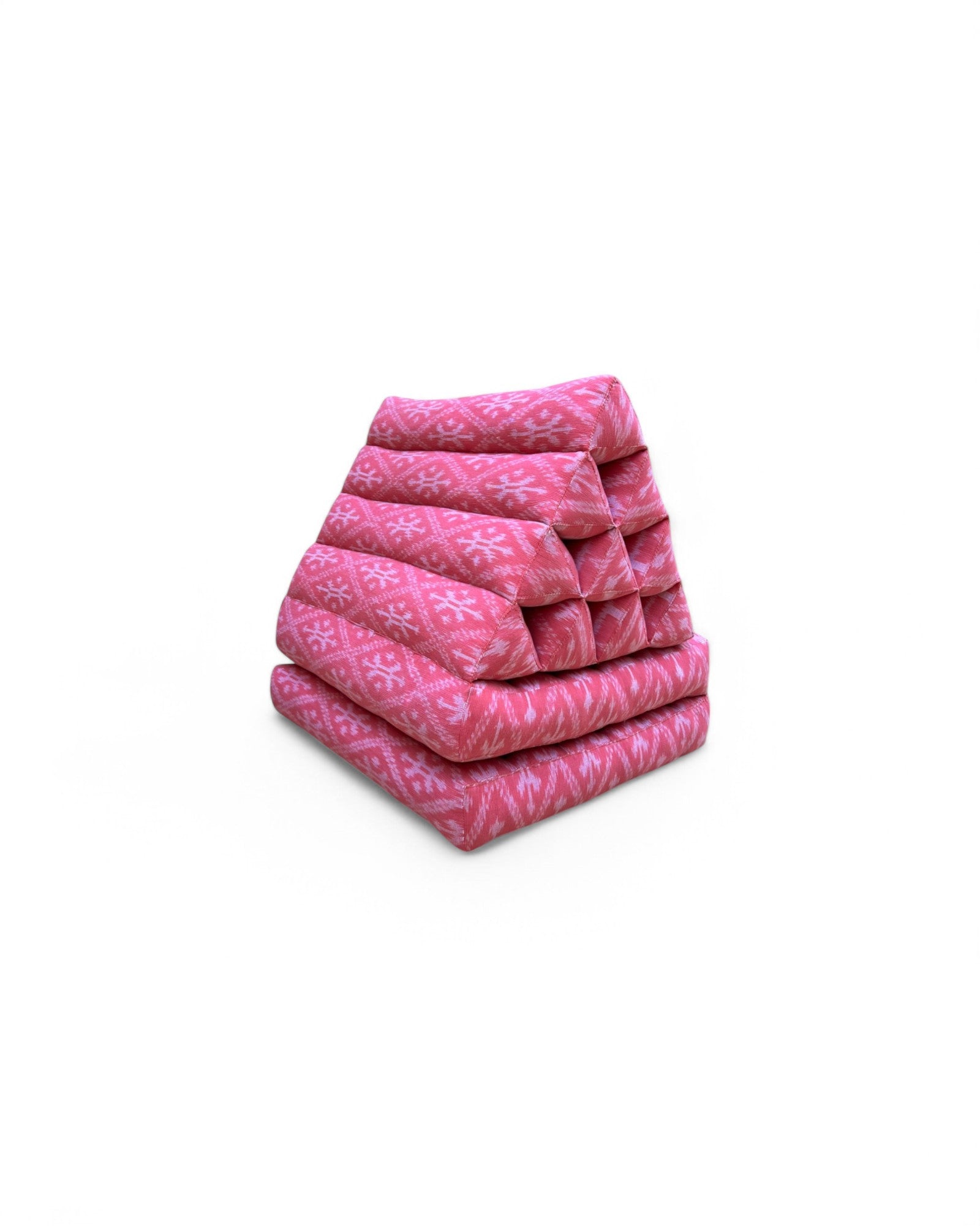 Pink Mutmee Thai Weave Pattern Triangle Cushion - 2 Seater