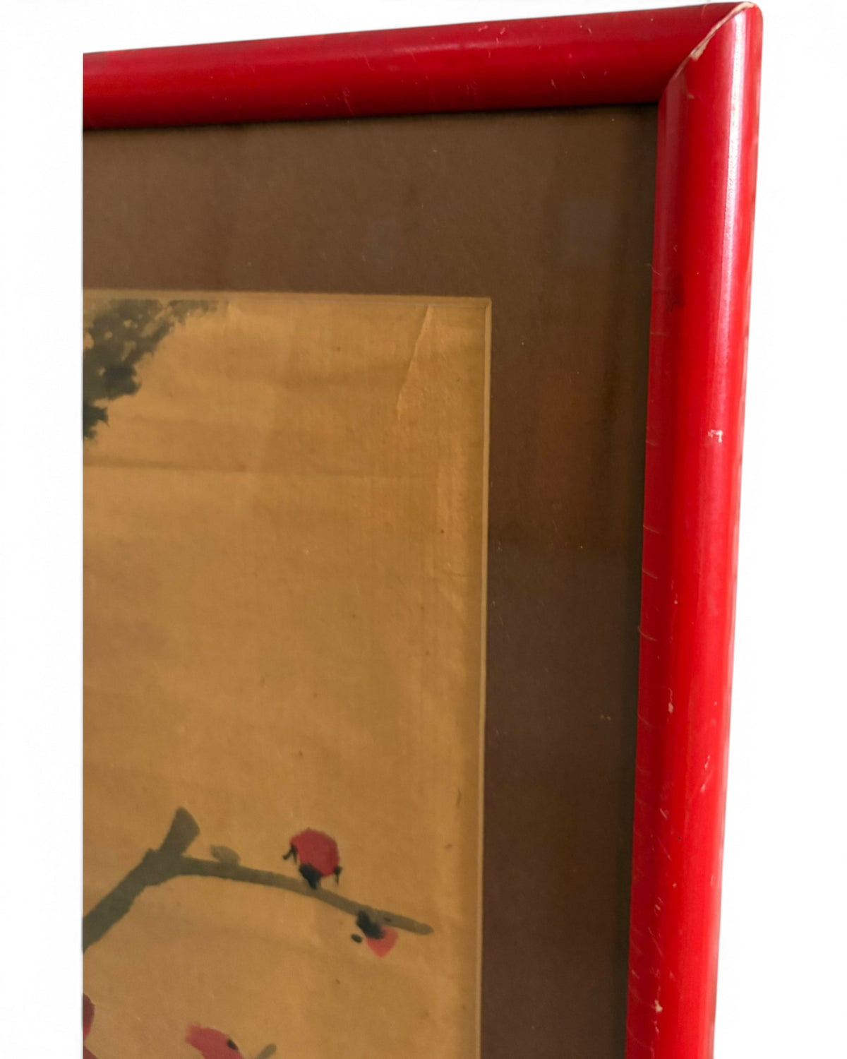 A Pair of Vintage Chinese Plum Blossom Paintings