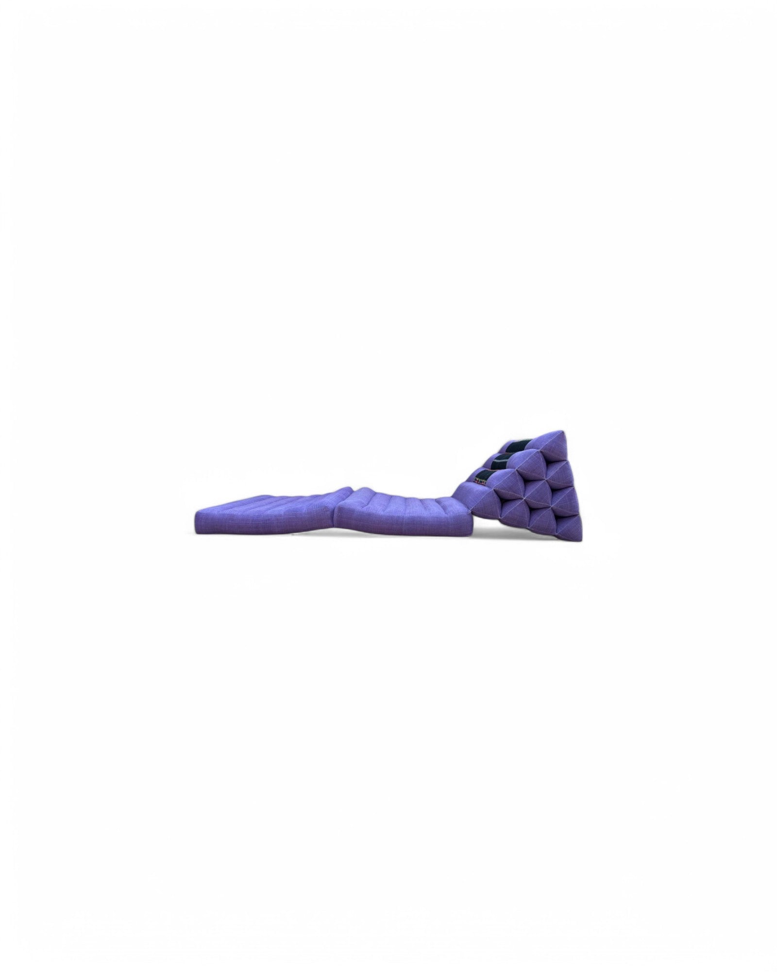 Hill Tribe Purple Thai Weave Pattern Triangle Cushion - 2 Seater