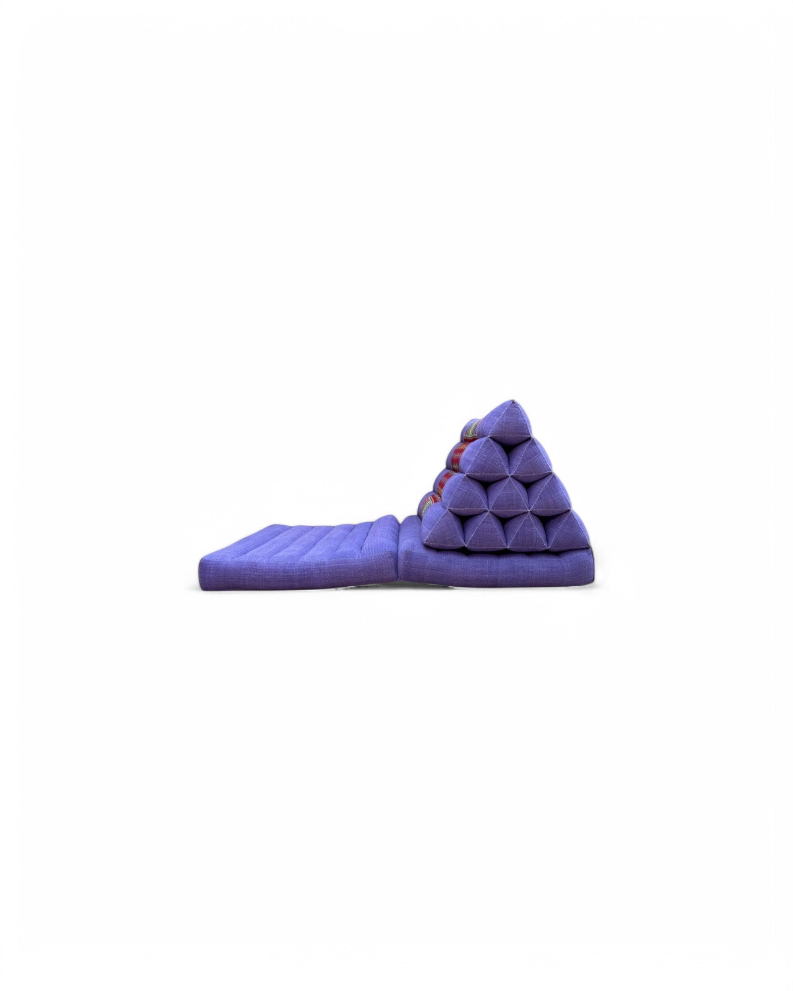 Hill Tribe Purple Thai Weave Pattern Triangle Cushion - 2 Seater