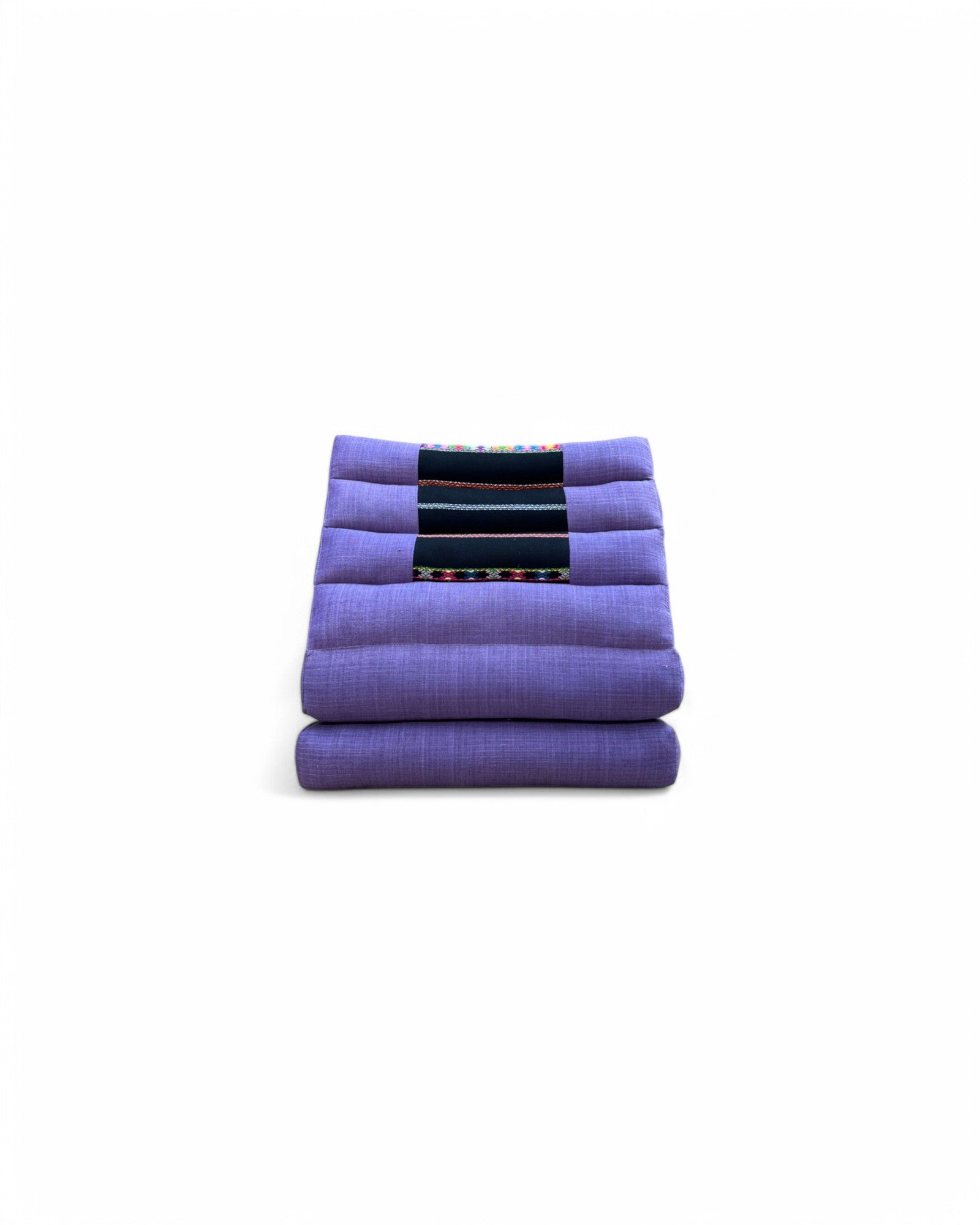 Hill Tribe Purple Thai Weave Pattern Triangle Cushion - 2 Seater