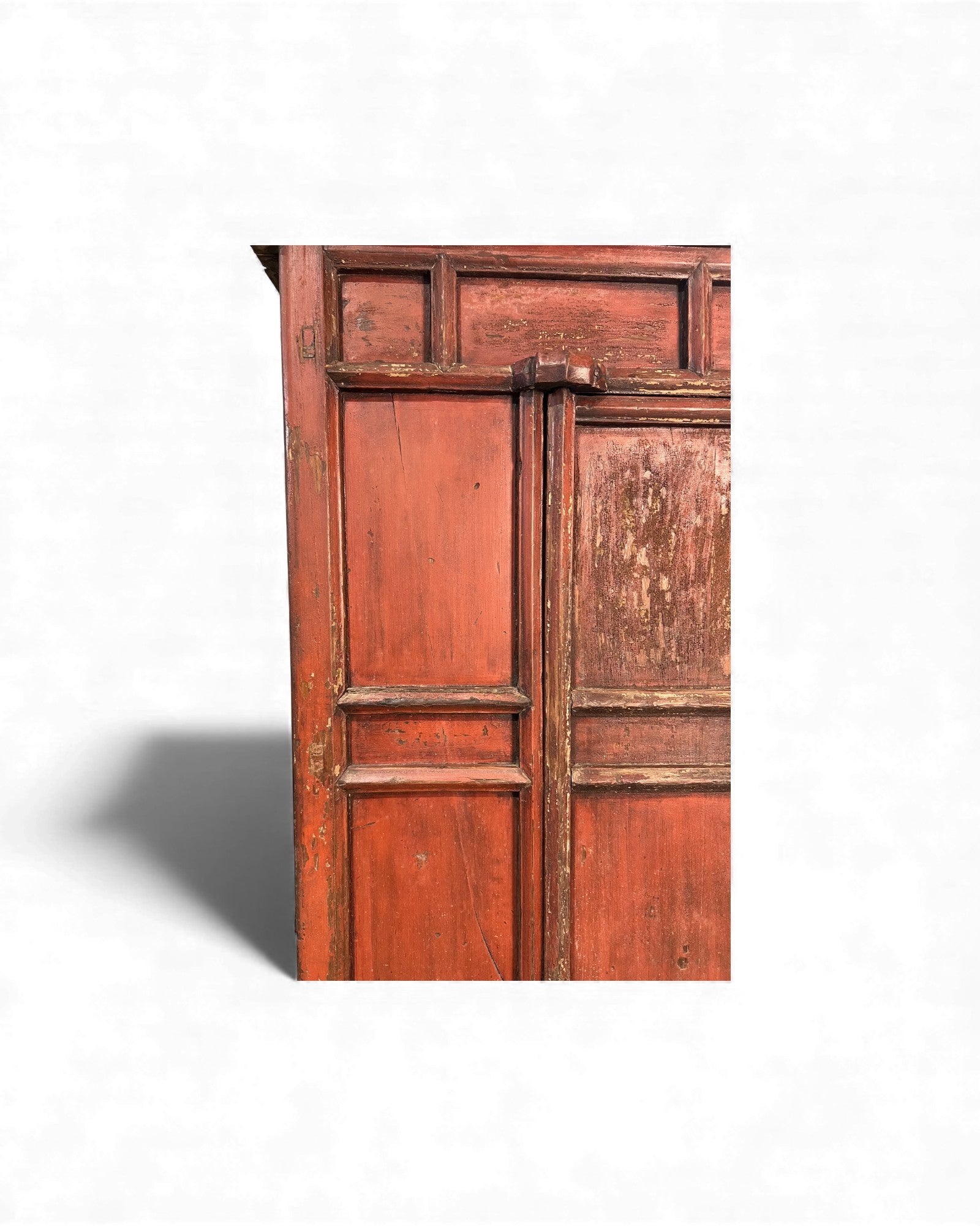 Chinese Red - Lacquer Sutra Cabinet with Double Swing Doors - Surround Living - 3