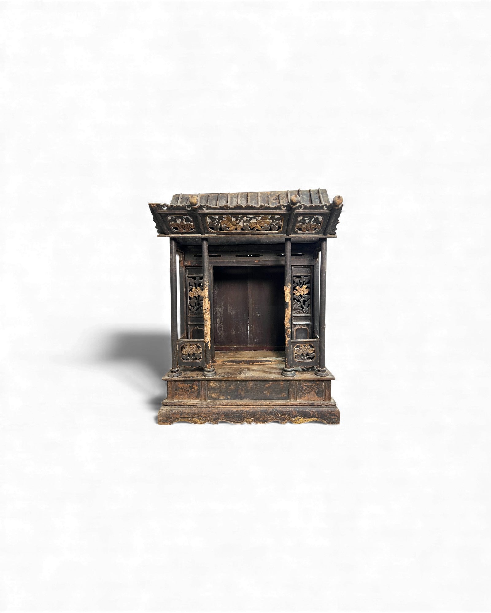 Shanxi Gilt Black - Lacquer Spirit House (Home Altar Shrine) - Surround Living - 24