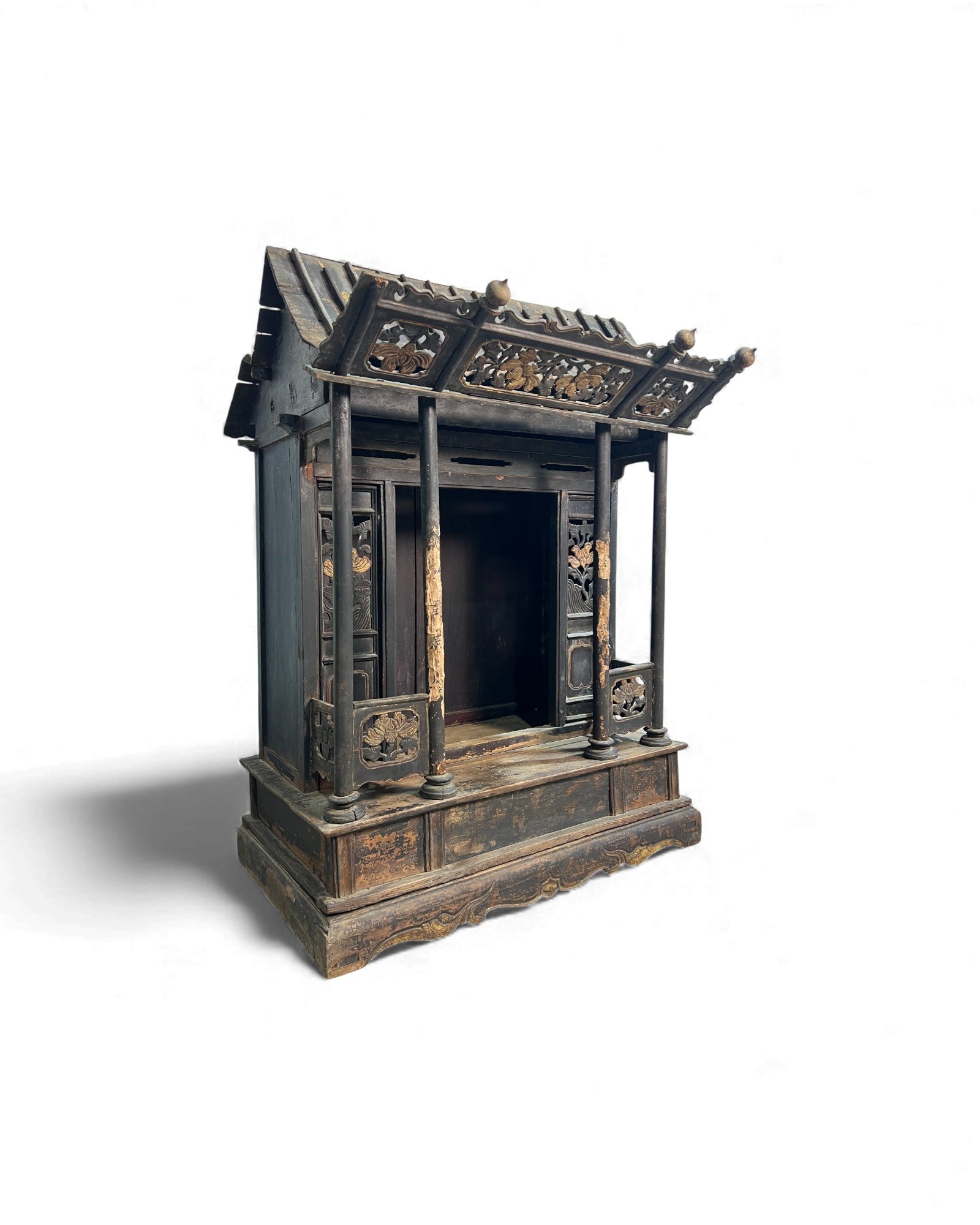 Shanxi Gilt Black - Lacquer Spirit House (Home Altar Shrine) - Surround Living - 2