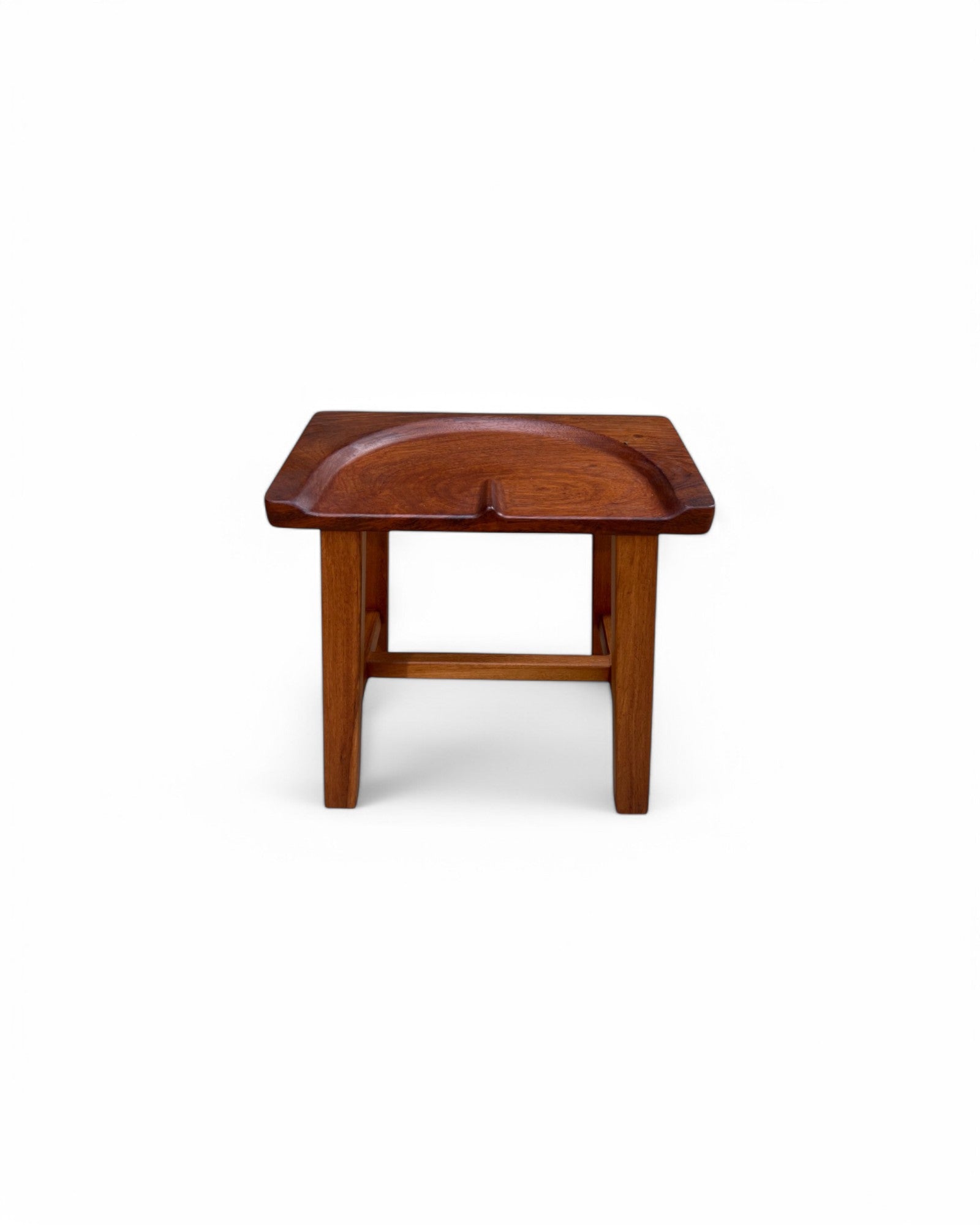 Makha Wood Carved Seat Low Stool
