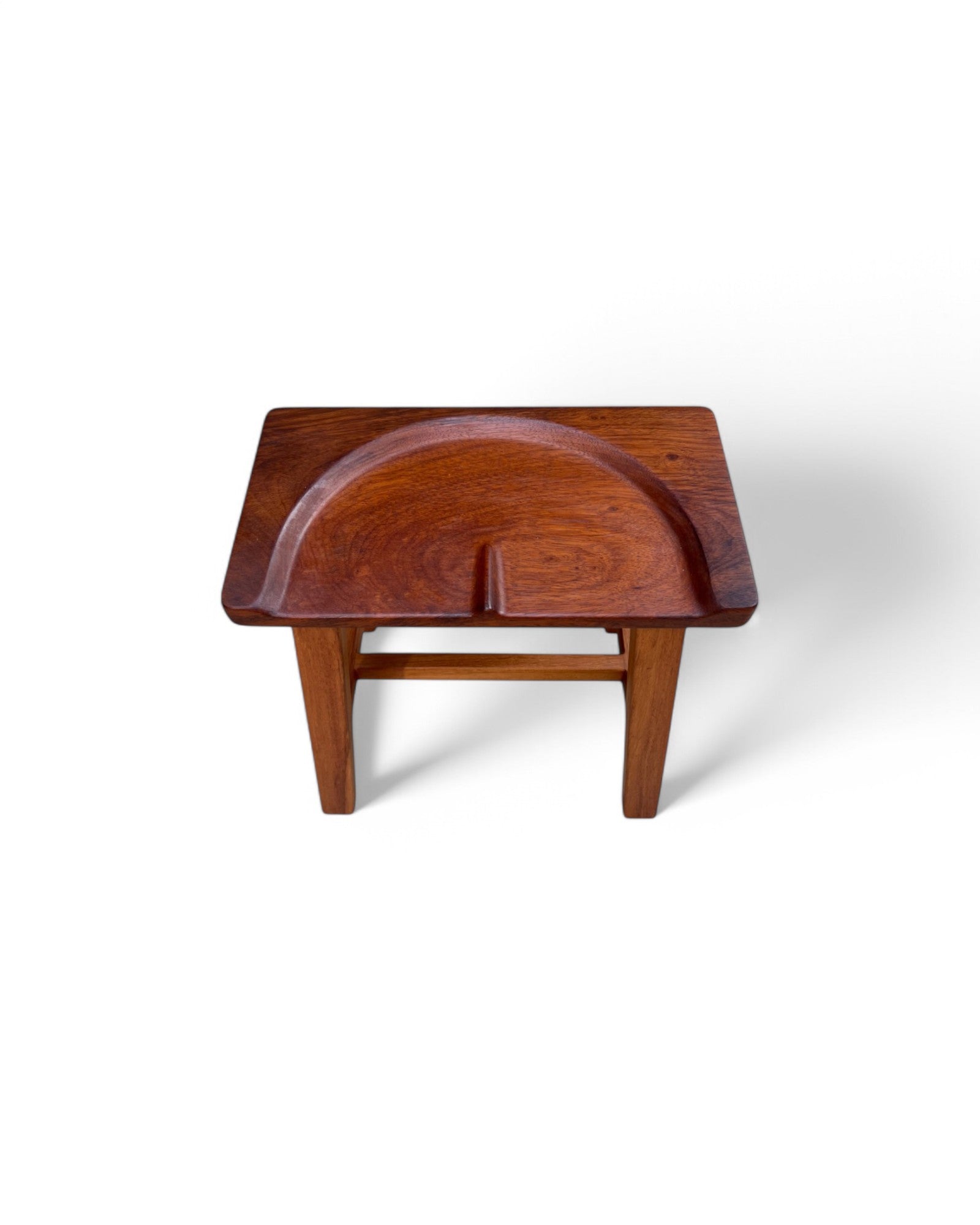 Makha Wood Carved Seat Low Stool