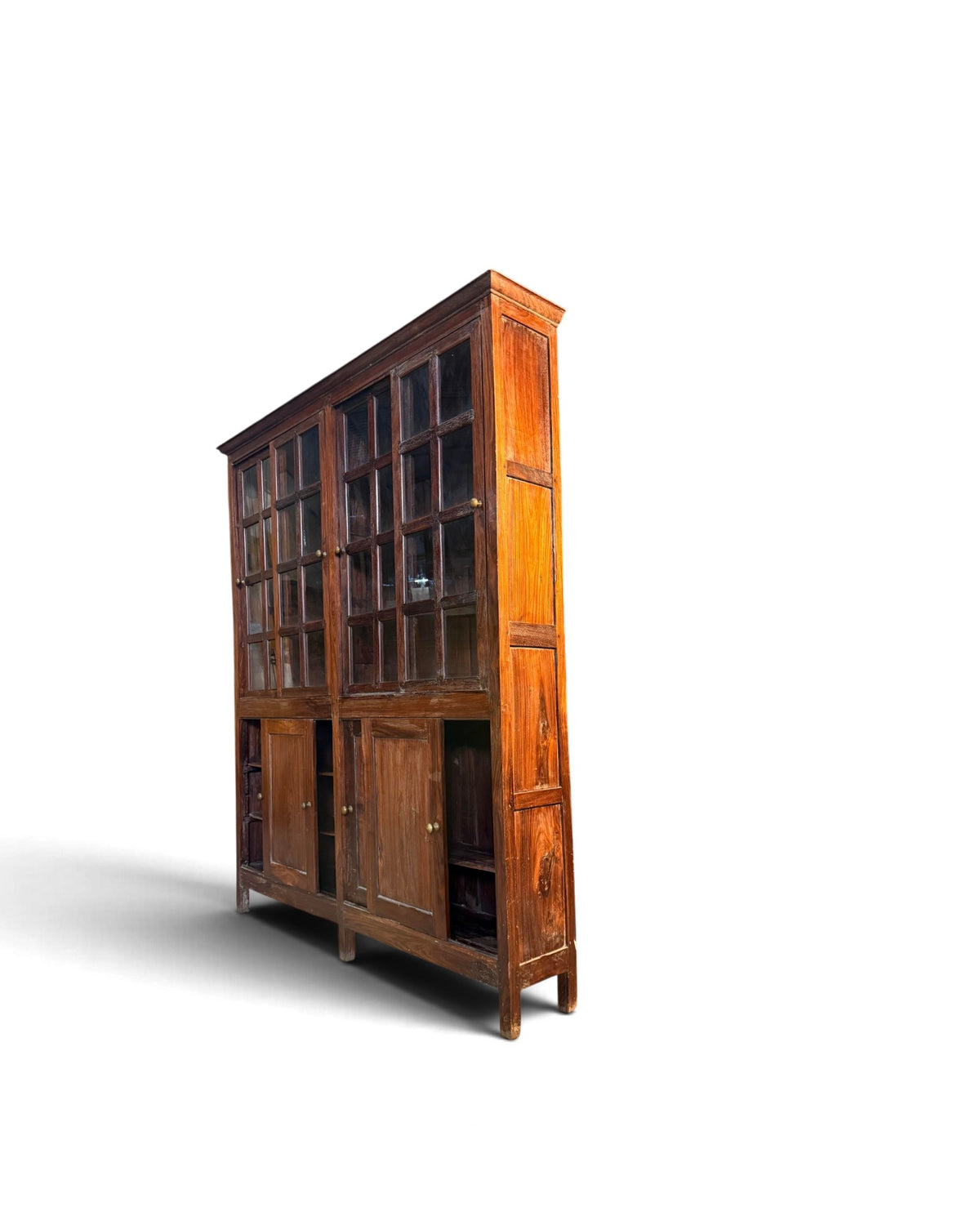 Teak Glass Kitchen Cabinet