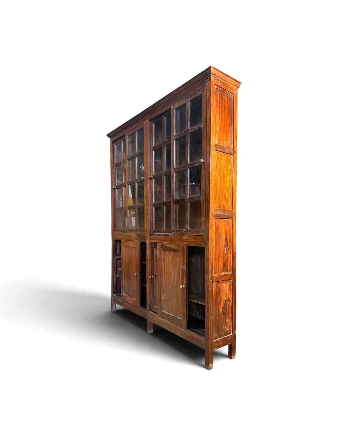 Teak Glass Kitchen Cabinet